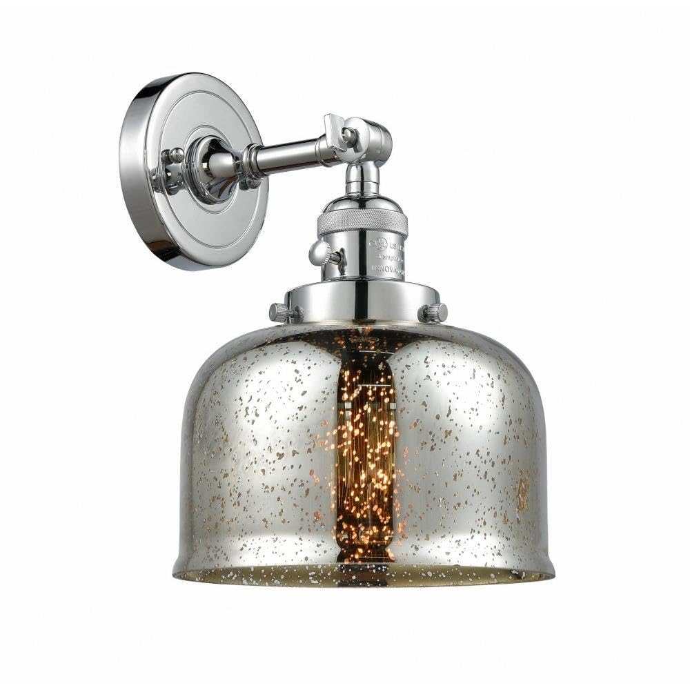 Innovations 203SW-PC-G78 Modern Wall Sconce Light Fixture with High/Low/Off Switch in Polished Chrome Finish - Perfect for Bedroom, Hallway, and Living Room Lighting Decor