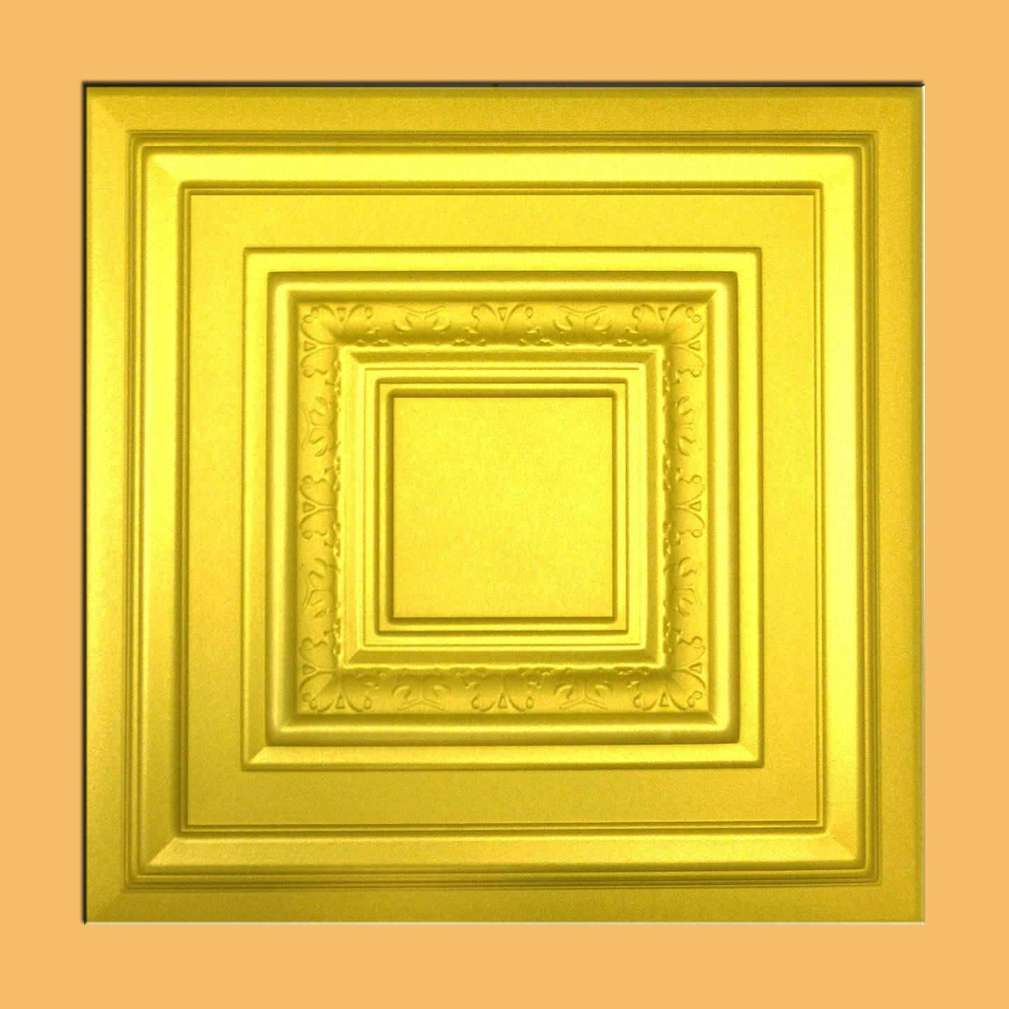 Antyx Gold Foam Ceiling Tiles - 40-Piece Box - Decorative DIY Ceiling Panels with Easy Glue Installation for Home, Office & Restaurant Renovation