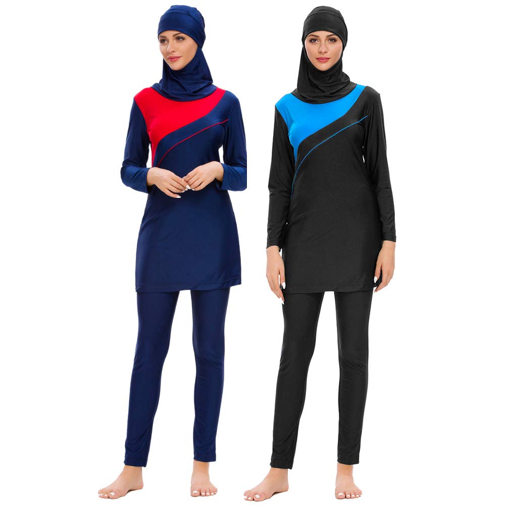 Modest Islamic Burkini Swimwear for Women - Long Sleeve Full Coverage Swimsuits | Halal Beachwear for Swimming, Surfing & Water Activities
