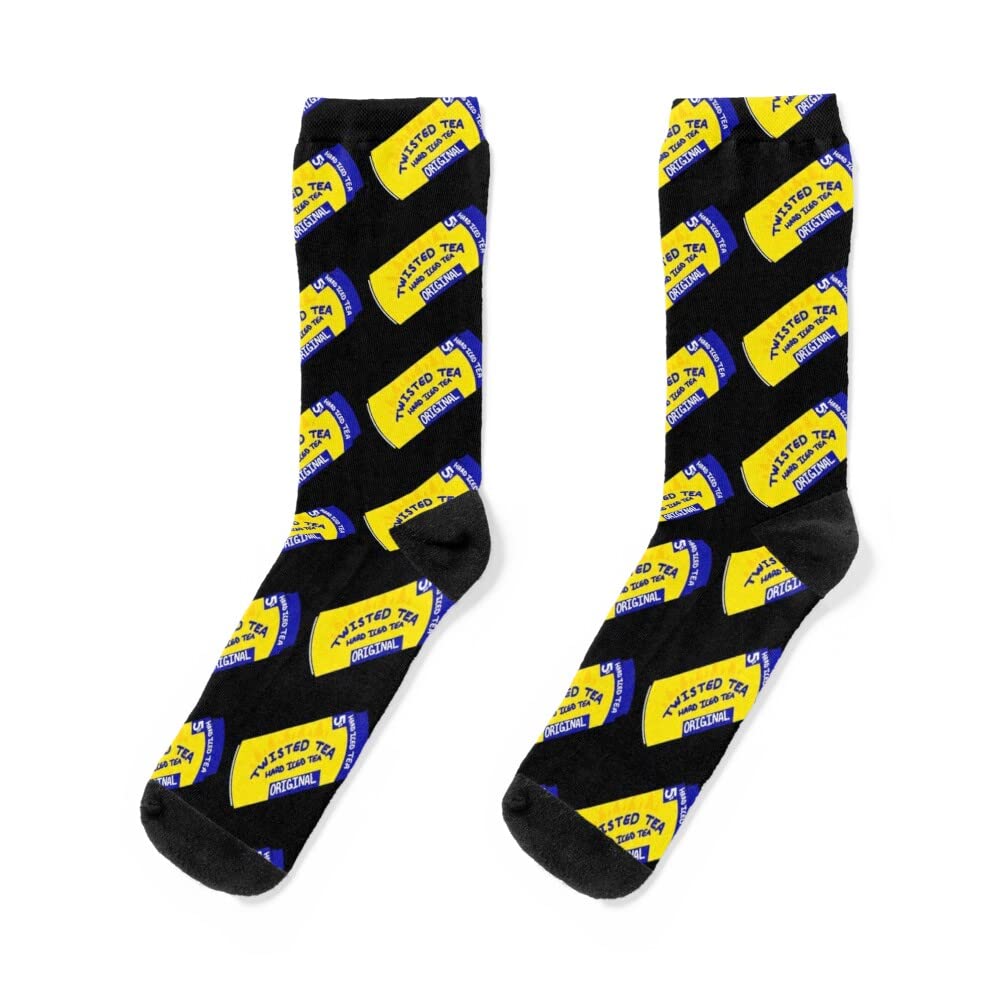 Twisted Tea Crew Socks for Men & Women - Funny Novelty Socks Gift Set for Birthday, Christmas, Father's Day - Perfect for Tea Lovers, Beer Enthusiasts & Holiday Gift Exchange