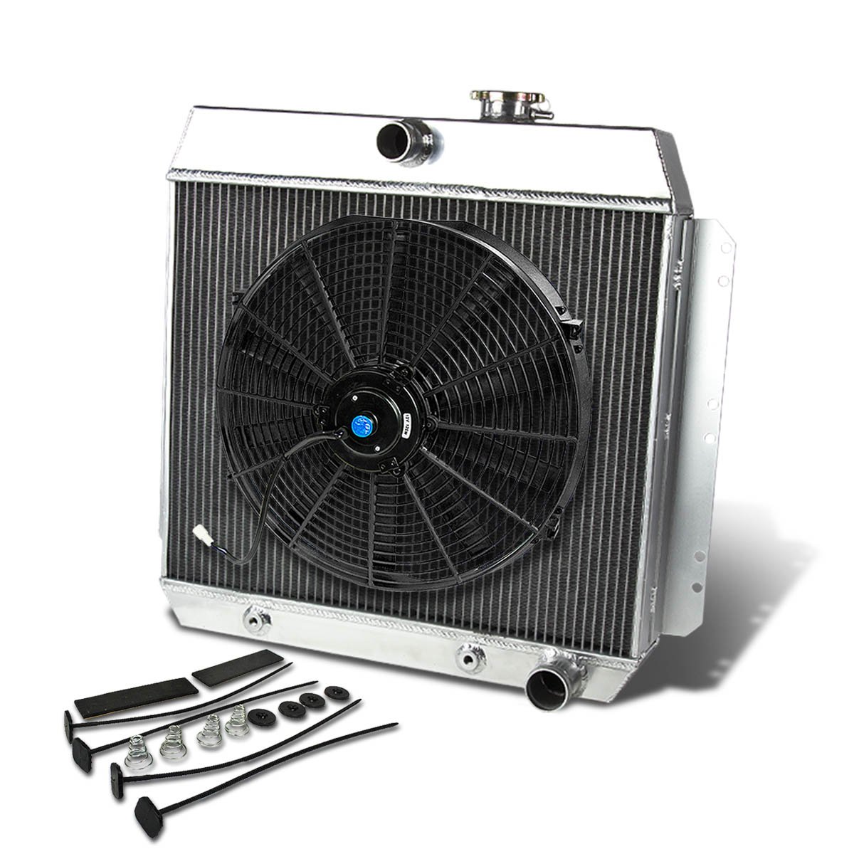 Auto Dynasty 3-Row Aluminum Racing Radiator with 16