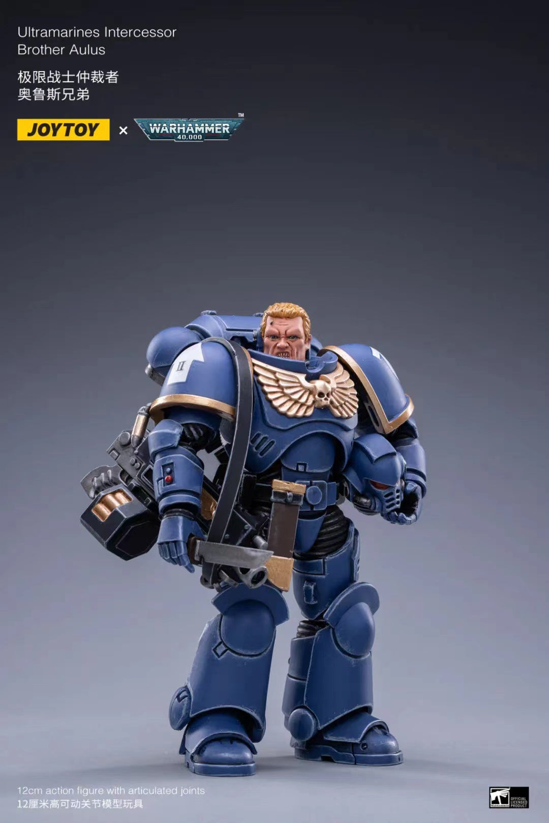 JOYTOY 1/18 Scale Warhammer 40K Ultramarines Intercessors Action Figure Set (4PCS) - Highly Detailed Collectible Miniatures for Tabletop Gaming, Display & Warhammer 40K Fans