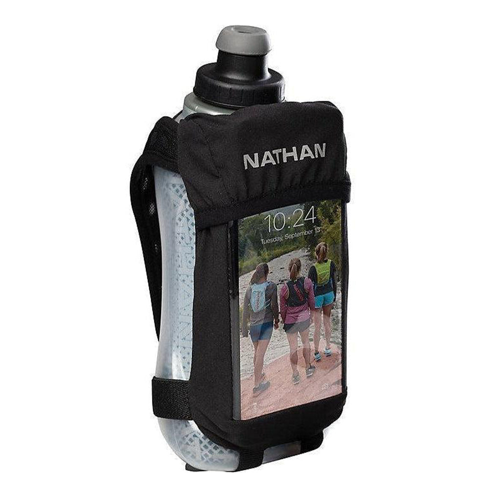 Nathan Quicksqueeze View 18oz Insulated Handheld Water Bottle - Lightweight Running Hydration for Marathon, Hiking & Outdoor Sports