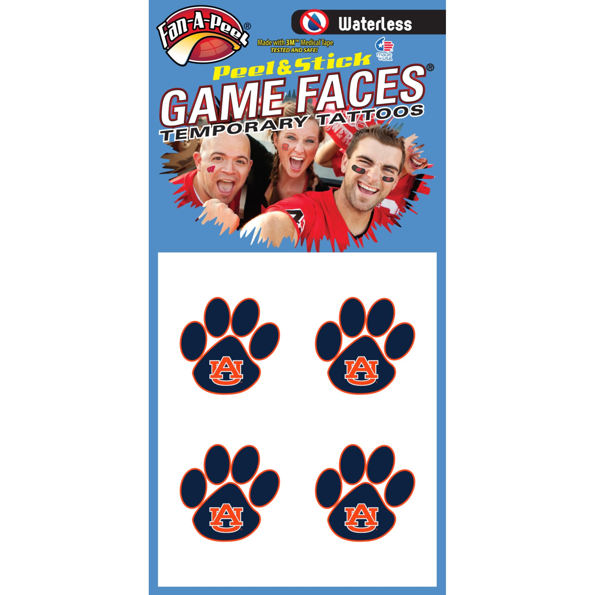 Auburn Waterless Temporary Tattoos - Hypoallergenic Peel & Stick Waterproof Fake Tattoos for Adults & Kids - Officially Licensed - Perfect for Parties, Halloween, Cosplay & Festivals