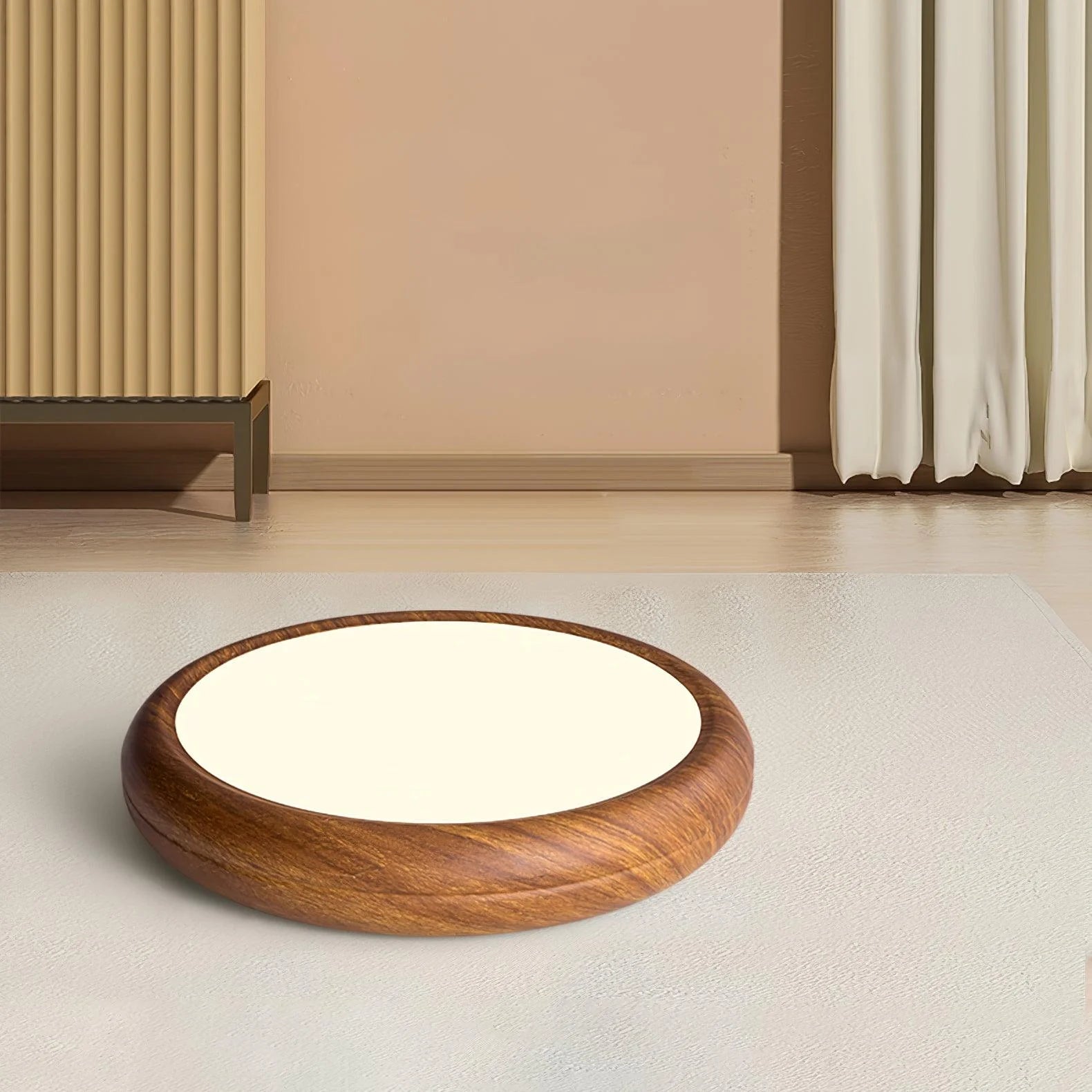 Wood Grain Round Ceiling Lamp - Modern Farmhouse Pendant Light with Natural Wood Finish - Perfect for Living Room, Bedroom, or Dining Room Lighting