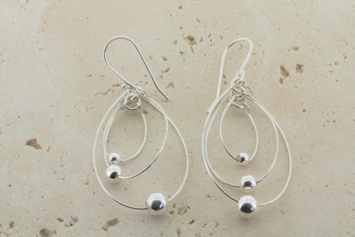3-Pack Oval and Bead Drop Earrings for Women - Elegant Dangle Jewelry for Party, Wedding & Everyday Wear