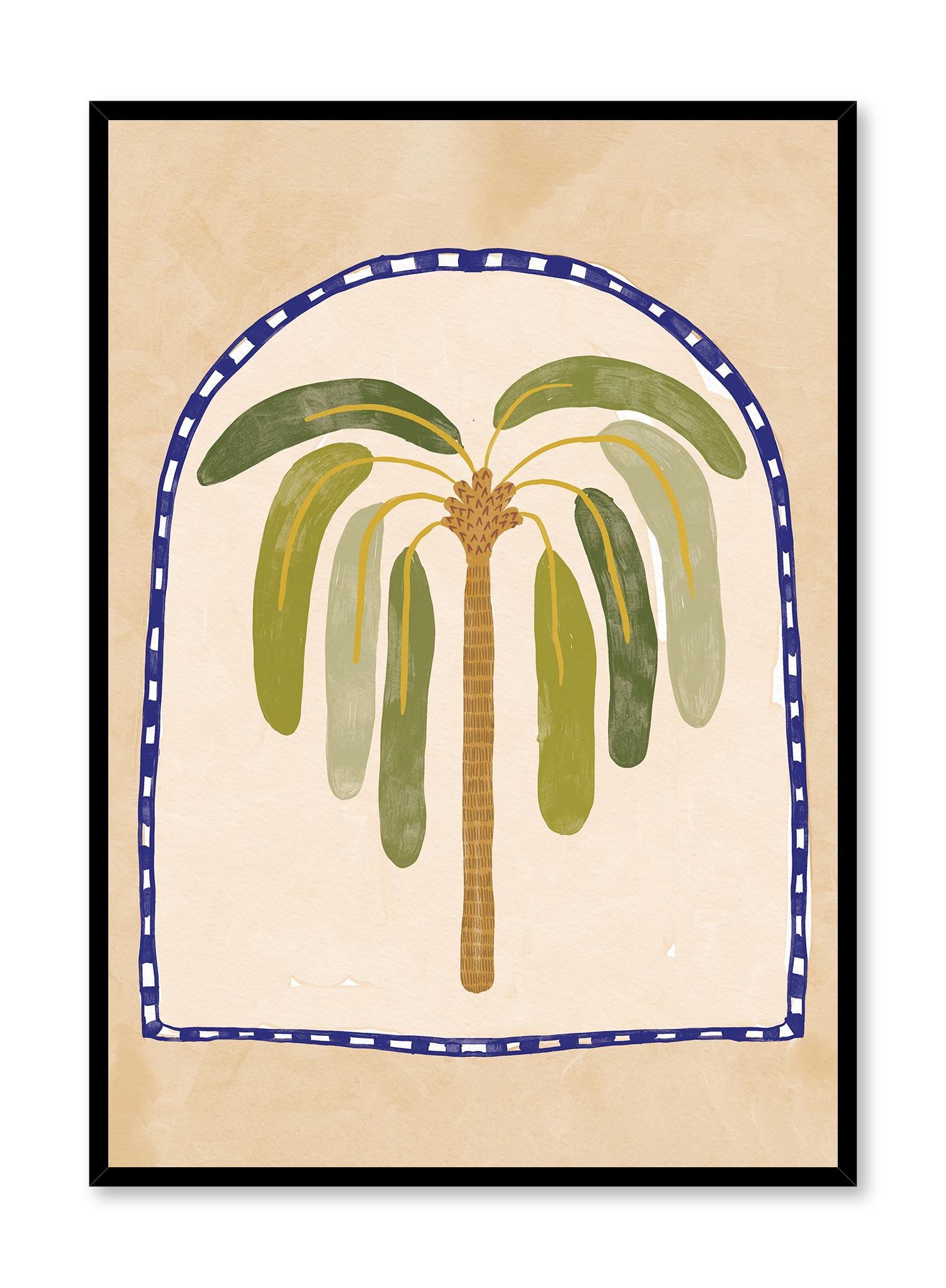Hanging in Paradise Wall Art Poster - Tropical Beach Sunset Decor for Living Room, Bedroom & Office