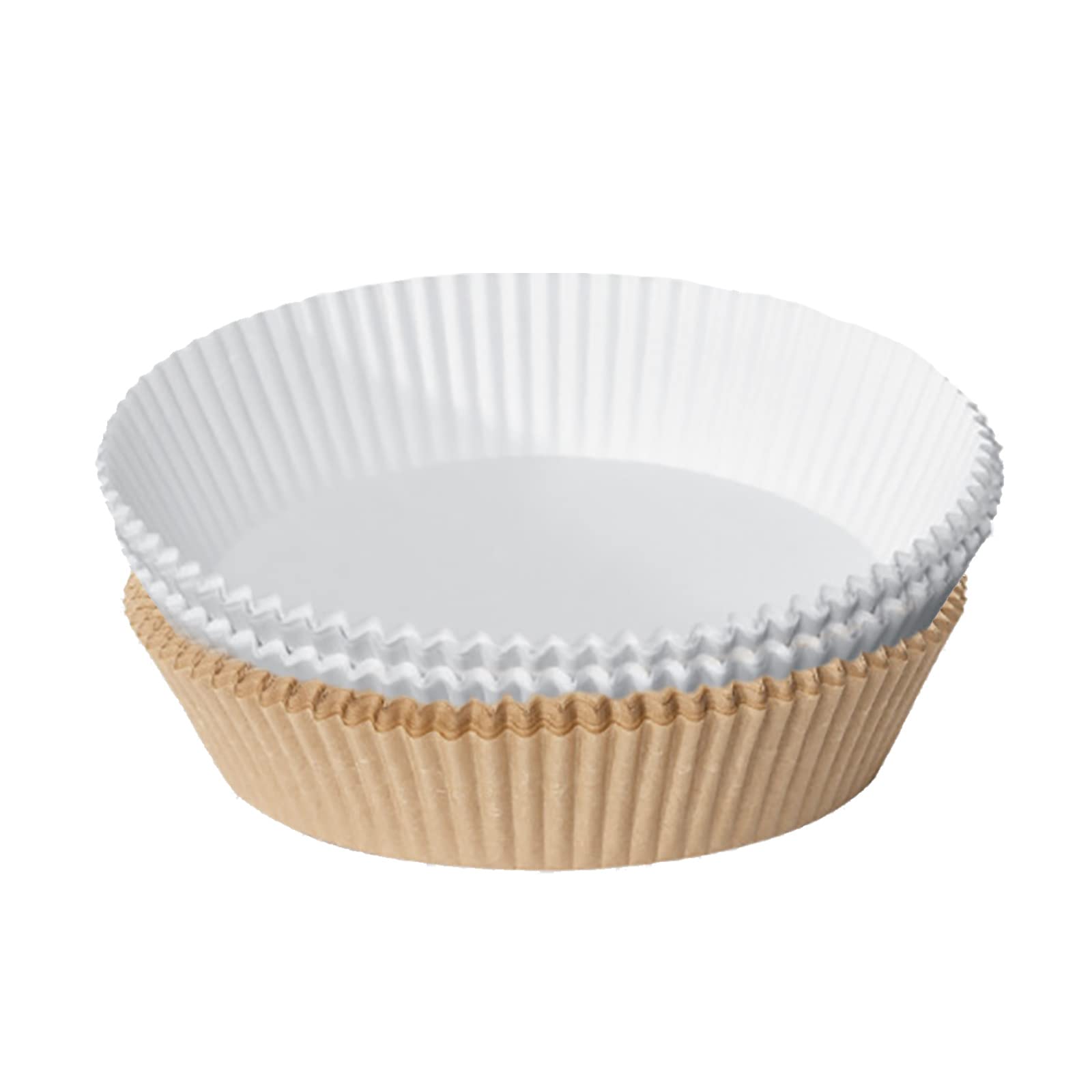 100 Pcs 8 Inch Round Air Fryer Parchment Liners - Non-Stick, Disposable, Unperforated Baking Paper for Air Fryers, Microwave & Broiling | Perfect for Cooking, Roasting & Reheating Food