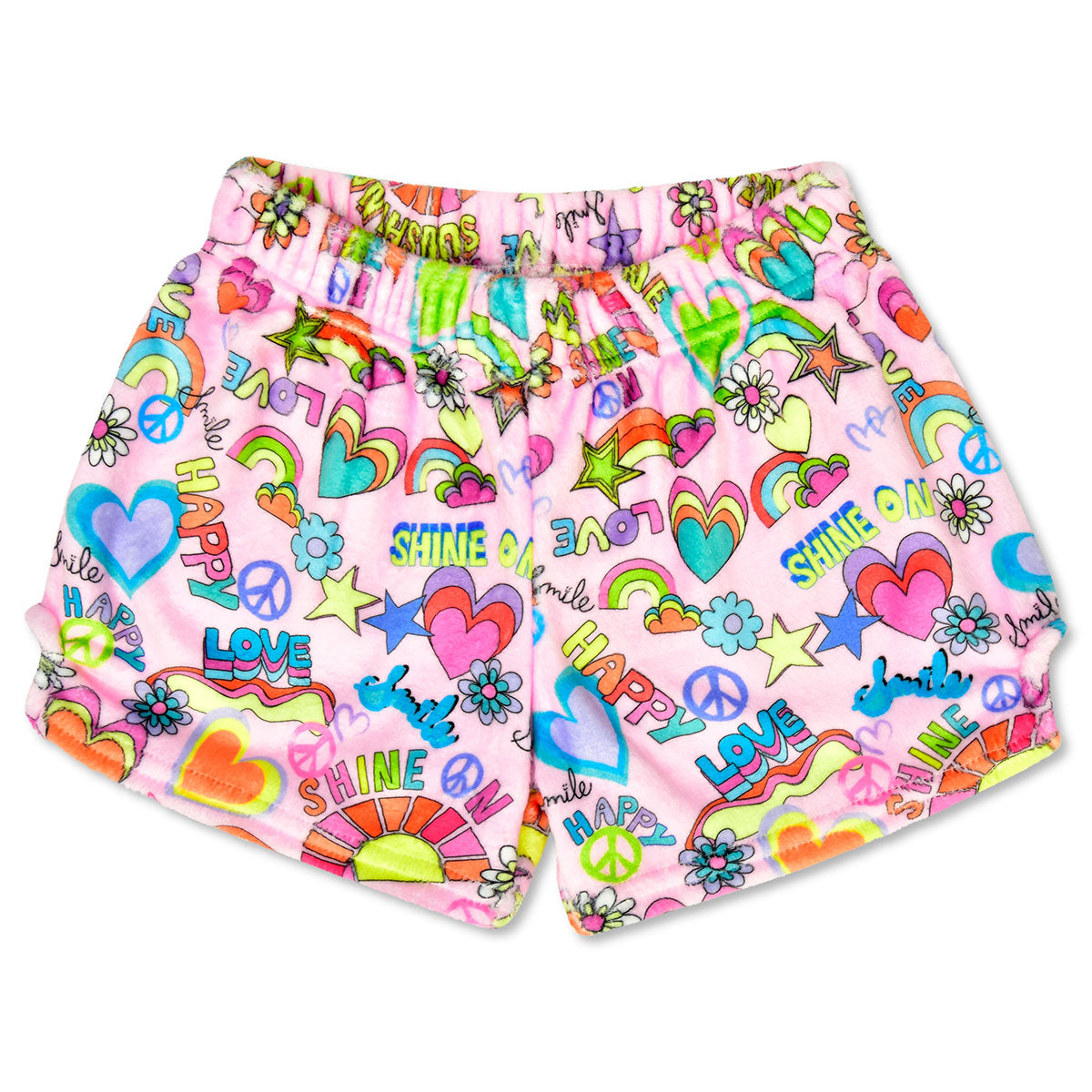 Ice Cream Sunshine Plush Shorts for Women - Soft & Comfortable Lounge Shorts, Summer Sleepwear, Casual Home Wear - Perfect for Lounging, Yoga, and Relaxing at Home