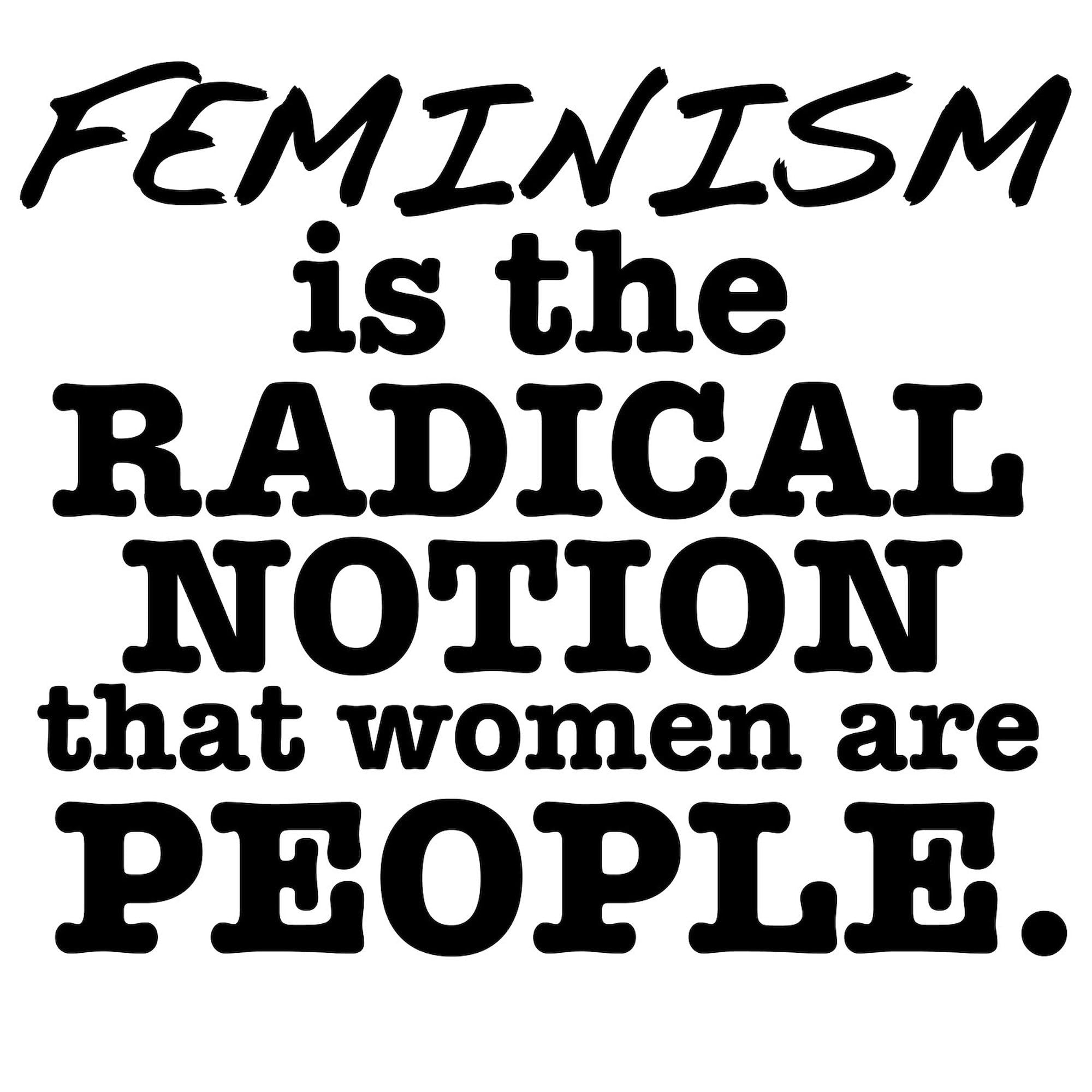 Feminism Radical Notion Square Sticker - 3x3 Inch Bumper Sticker & Car Decal - Waterproof Vinyl for Laptops, Notebooks, Cars & Windows - Express Your Feminist Pride