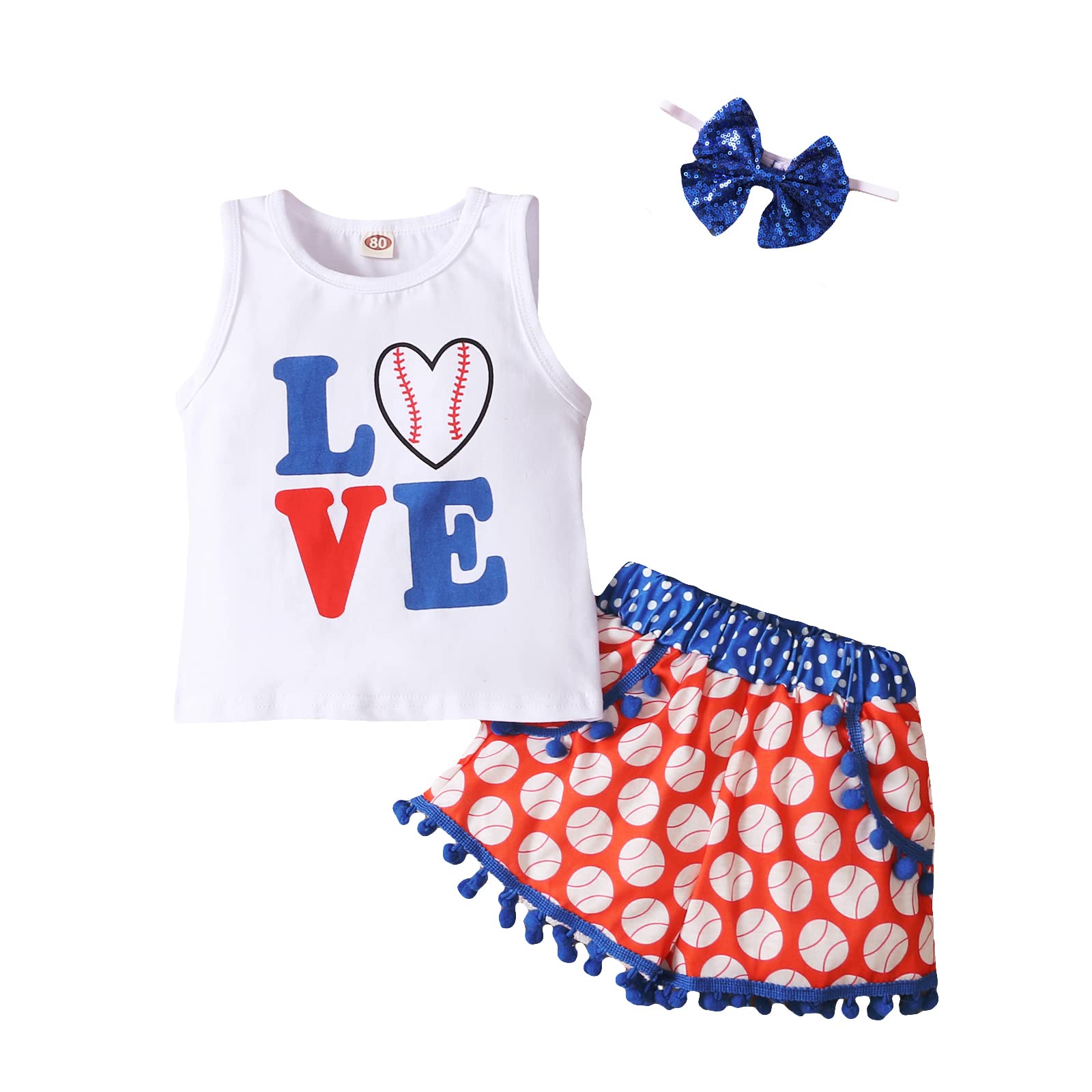 Magic Park Baby Girls Baseball Outfit - Cute & Comfortable Toddler Baseball Uniform for Girls - Perfect for Playdates, Sports Day & Team Events
