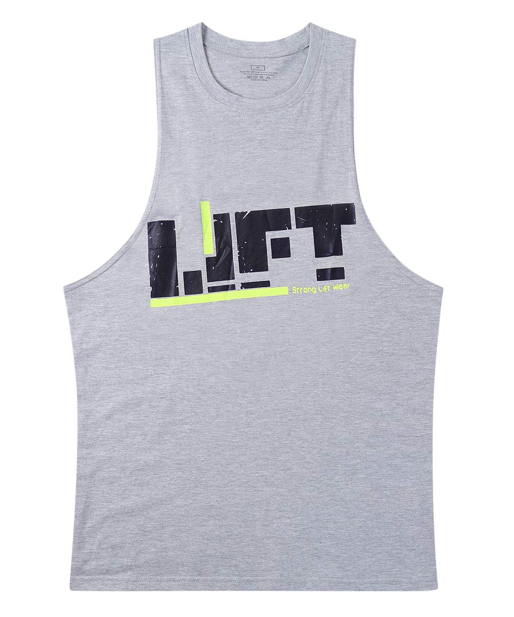 Men's Gym Tank Top - Sleeveless Workout Shirt for Bodybuilding & Training - Breathable Cotton Stringer Vest - Ideal for Weightlifting, CrossFit & Fitness Training