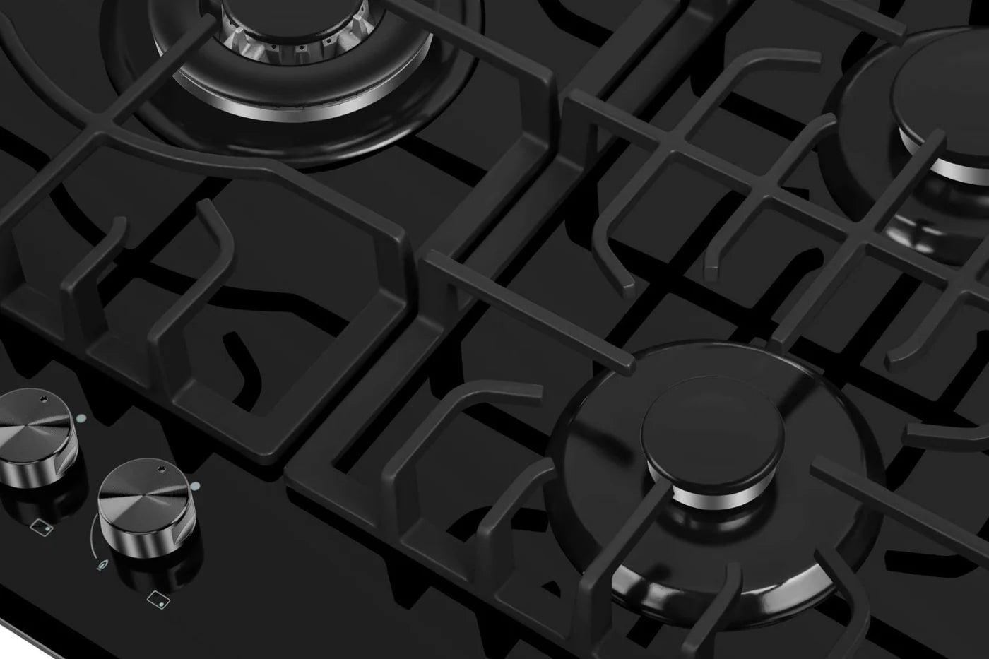 Empava 30-Inch Built-In Gas Cooktop with 5 Italian SABAF Burners - NG/LP Convertible, Black Tempered Glass - Perfect for Modern Kitchens & Professional Cooking