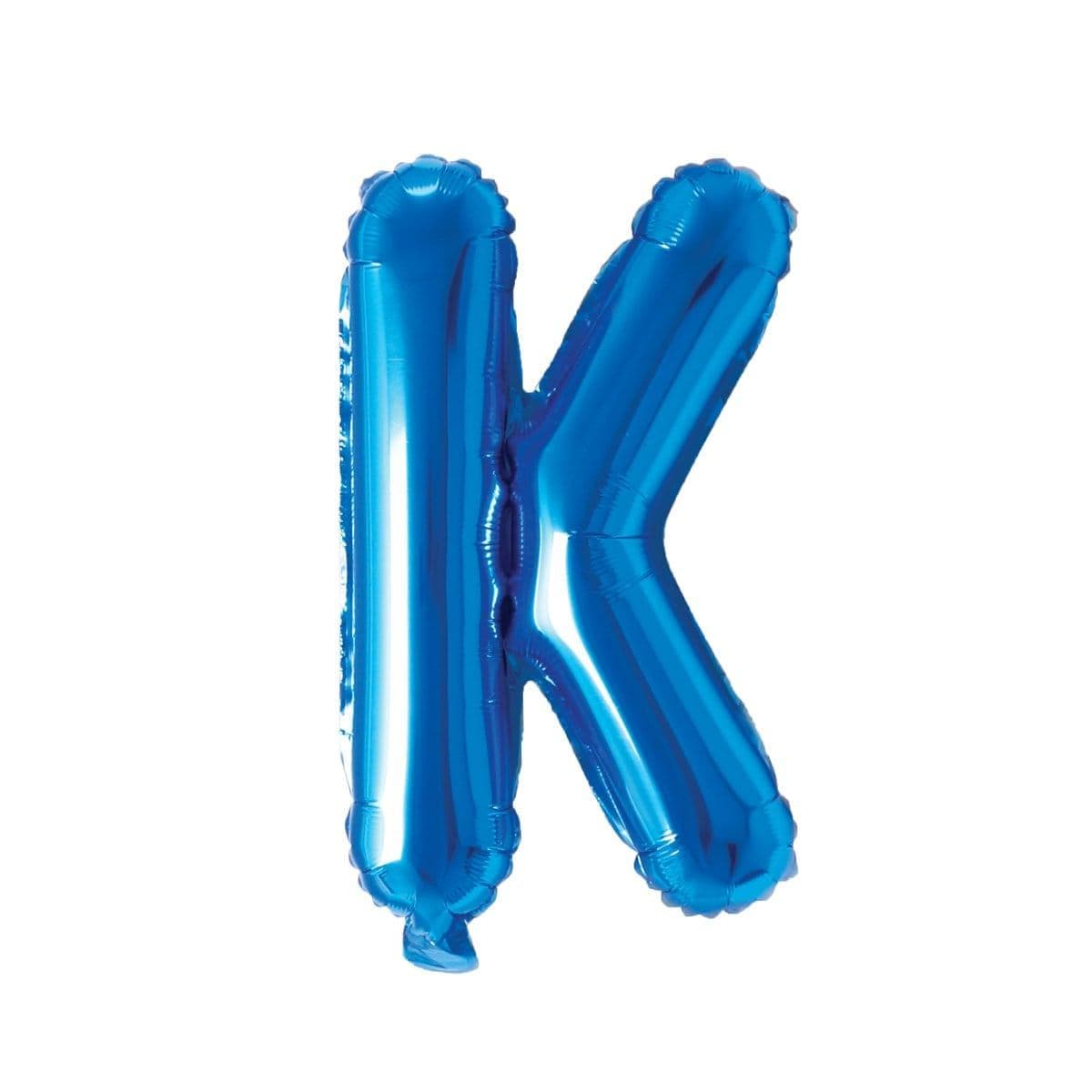 16 Inch Blue Letter K Foil Balloon for Birthday Parties, Graduations & Baby Showers - Decorative Alphabet Balloons for Events & Celebrations