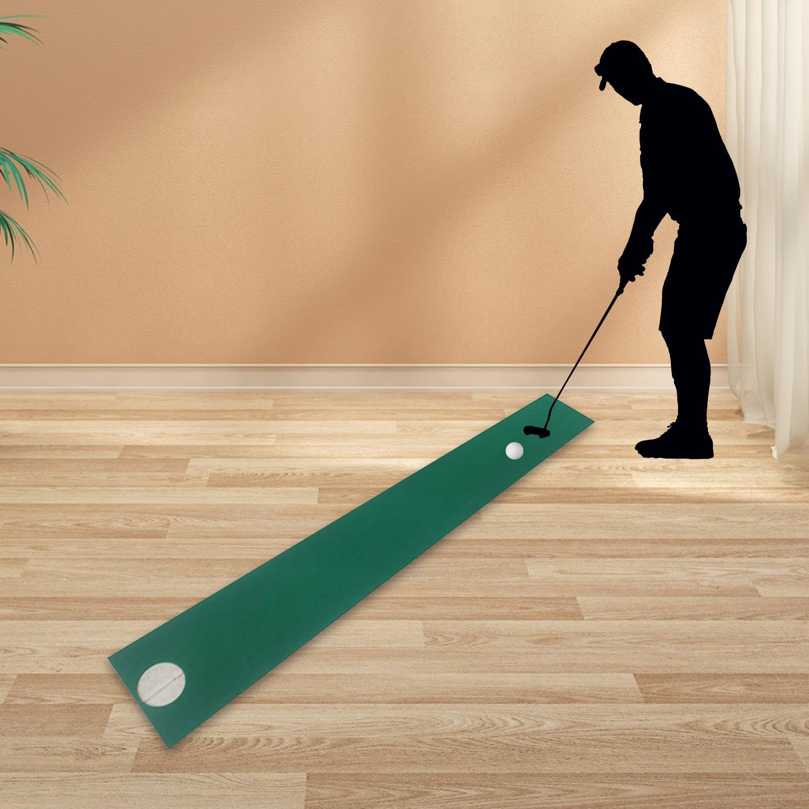 Premium Golf Putting Mat - Indoor/Outdoor Golf Training Aid with Non-Slip Base | Perfect for Home, Office, Backyard & Garden Practice | Improve Short Game & Putting Skills