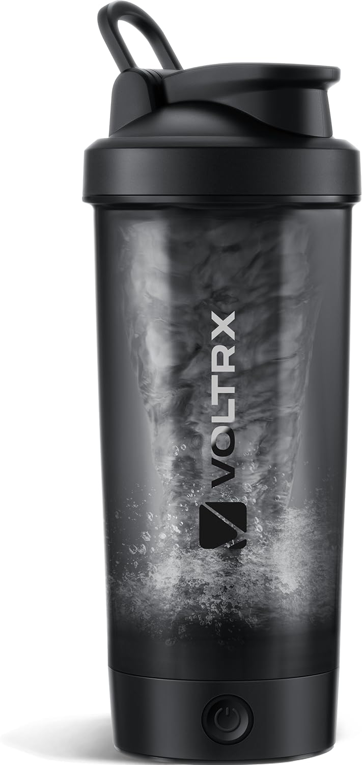 VOLTRX USB-C Rechargeable Electric Protein Shaker Bottle - 24oz BPA-Free Blender Cup for Protein Shakes, Meal Replacement & Smoothies - Perfect for Gym, Workout & Post-Exercise Recovery
