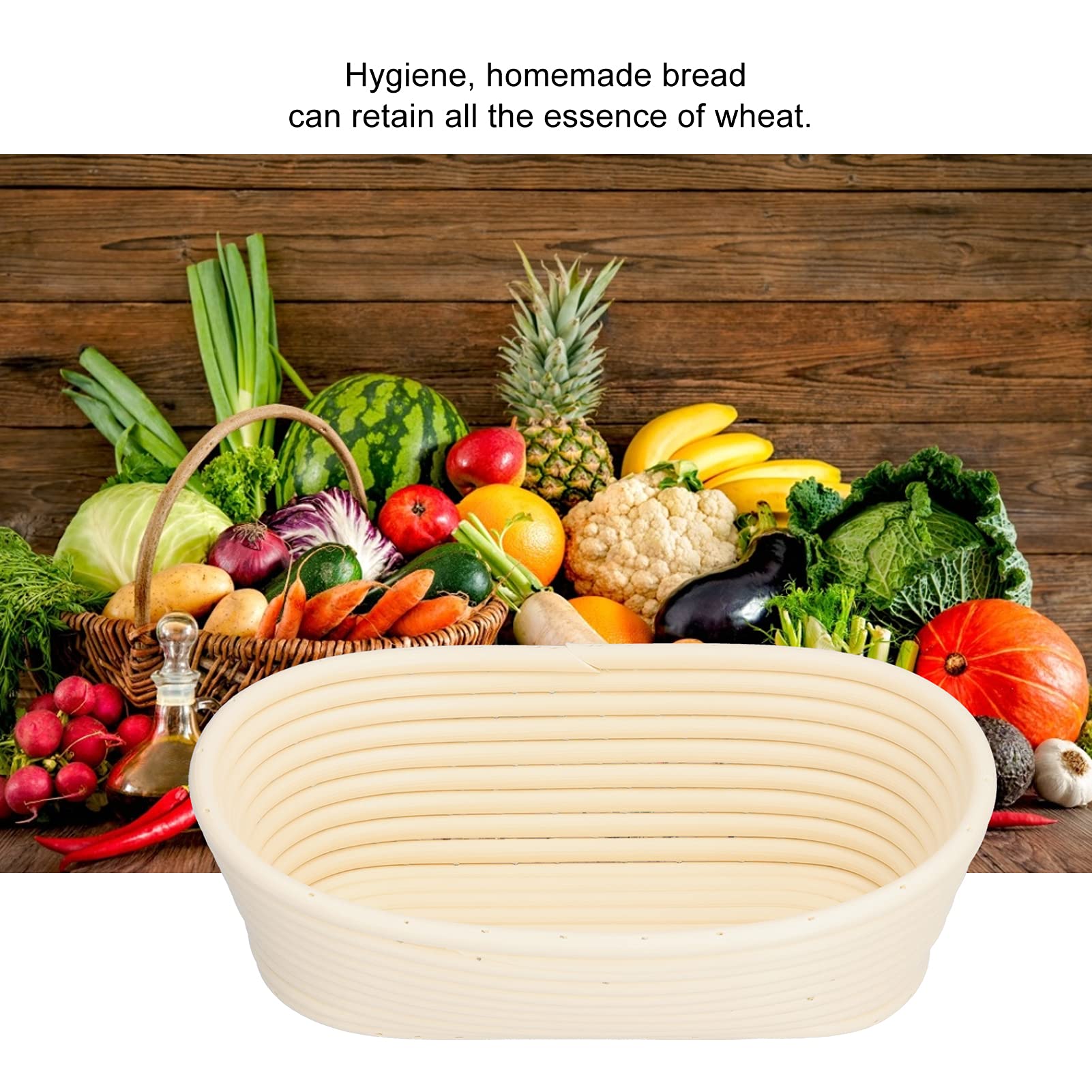 Premium Fermentation Basket for Bread Proofing - Easy to Clean, Washable Dough Bowl - Innovative Oval Shape Baking Mold for Home Kitchen & Professional Bakeries (25x15x8cm, Off-White) | Perfect for Sourdough, Artisan Bread & Pastry Making
