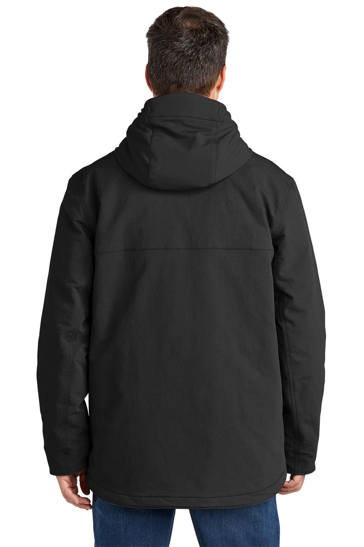 Carhartt Super Dux Hooded Customized Coat for Men & Women - Heavy Duty Work Jacket with Hood, Black - Ideal for Construction, Outdoor Work & Winter Wear