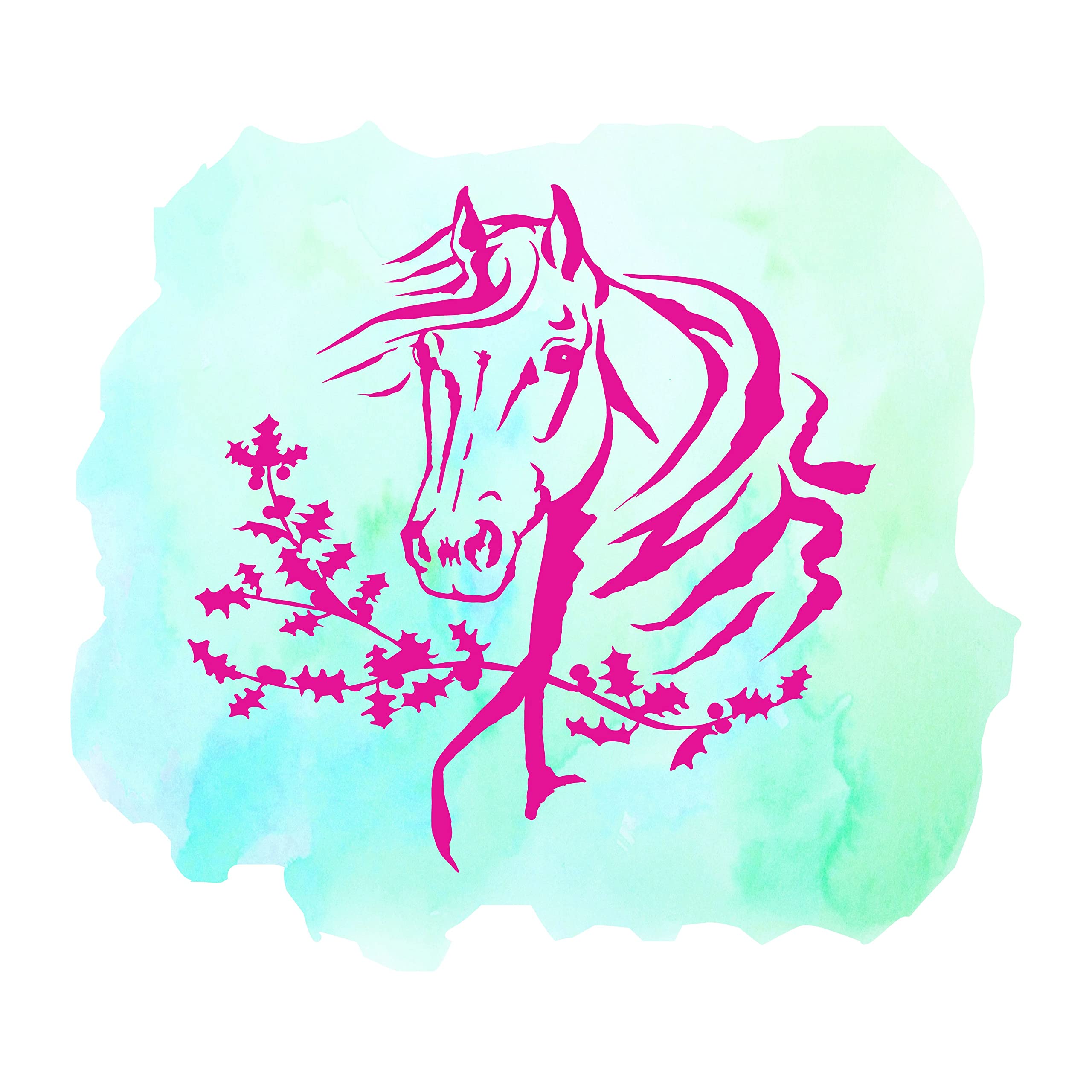 Animal Wall Decals for Kids Room - Beautiful Horse Head Stickers for DIY & Creative Bedroom Decor - 10x9 Inch Removable Wall Art - Perfect for Nursery, Playroom & Children's Bedroom