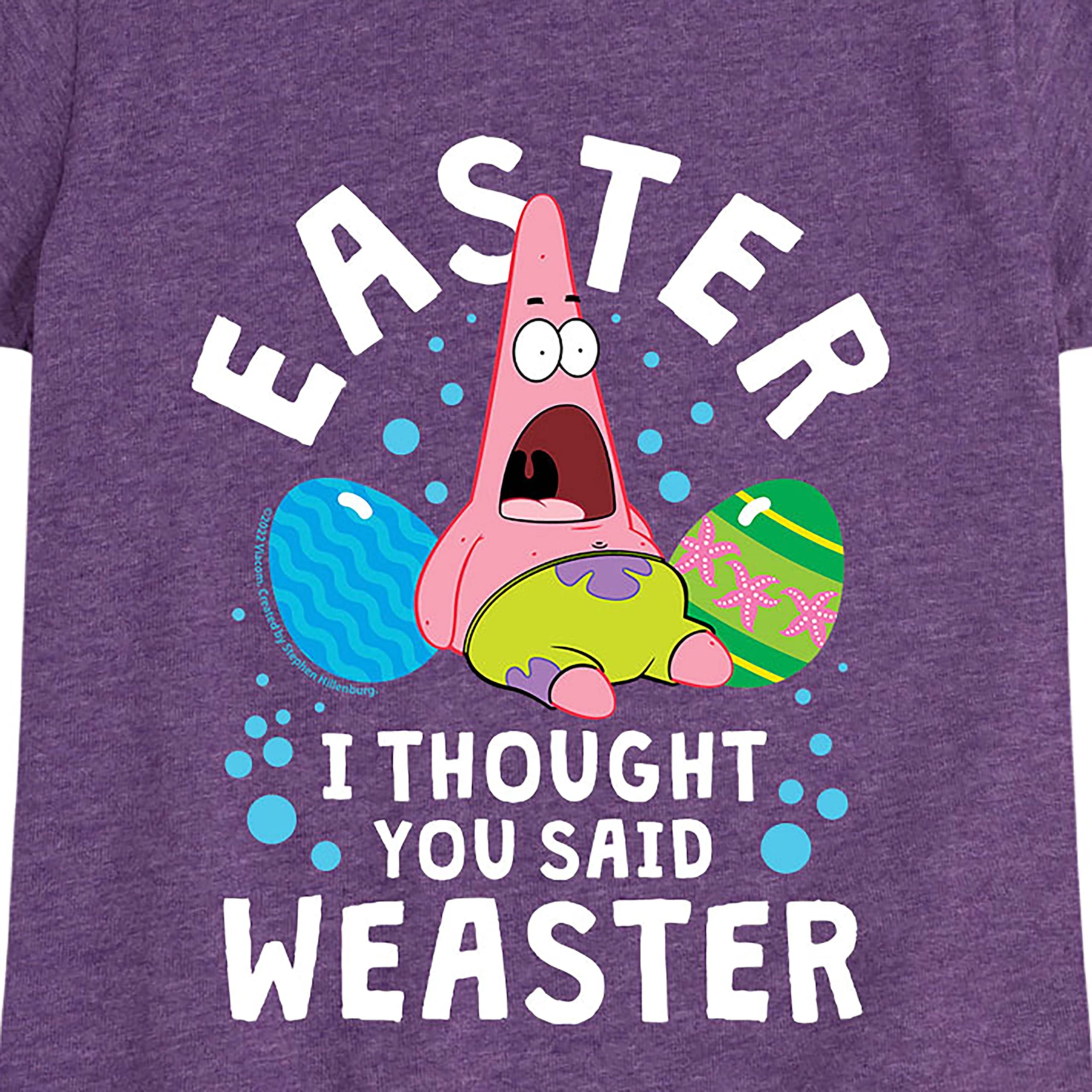 SpongeBob SquarePants Easter Graphic T-Shirt for Toddler & Youth Girls | Soft Short Sleeve Cotton Tee | Cute Cartoon Character Shirt | Size Large | Perfect for Easter Celebrations, Birthday Gifts & Casual Wear