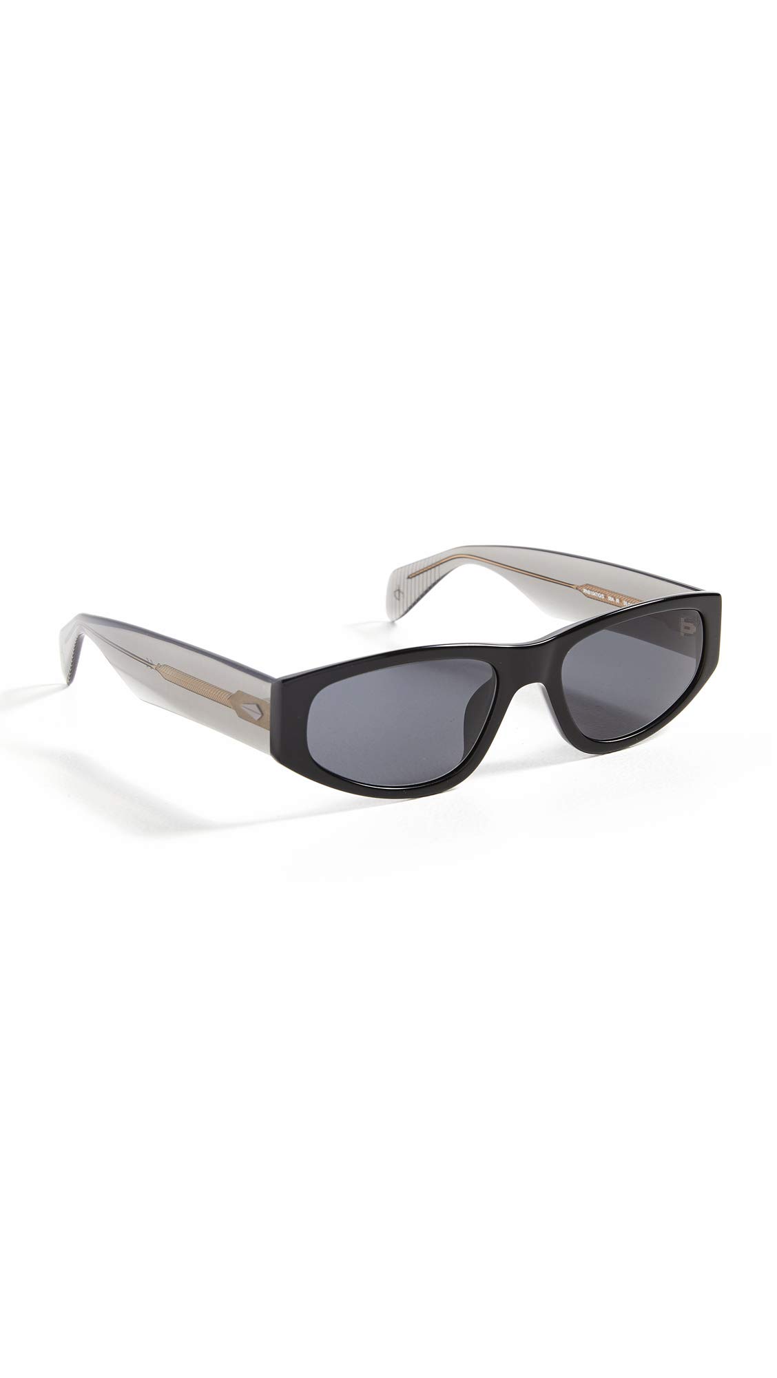 Rag & Bone Women's RNB 1047/G/S Black Grey Sunglasses - Stylish UV Protection Shades for Outdoor Activities, Beach & Driving