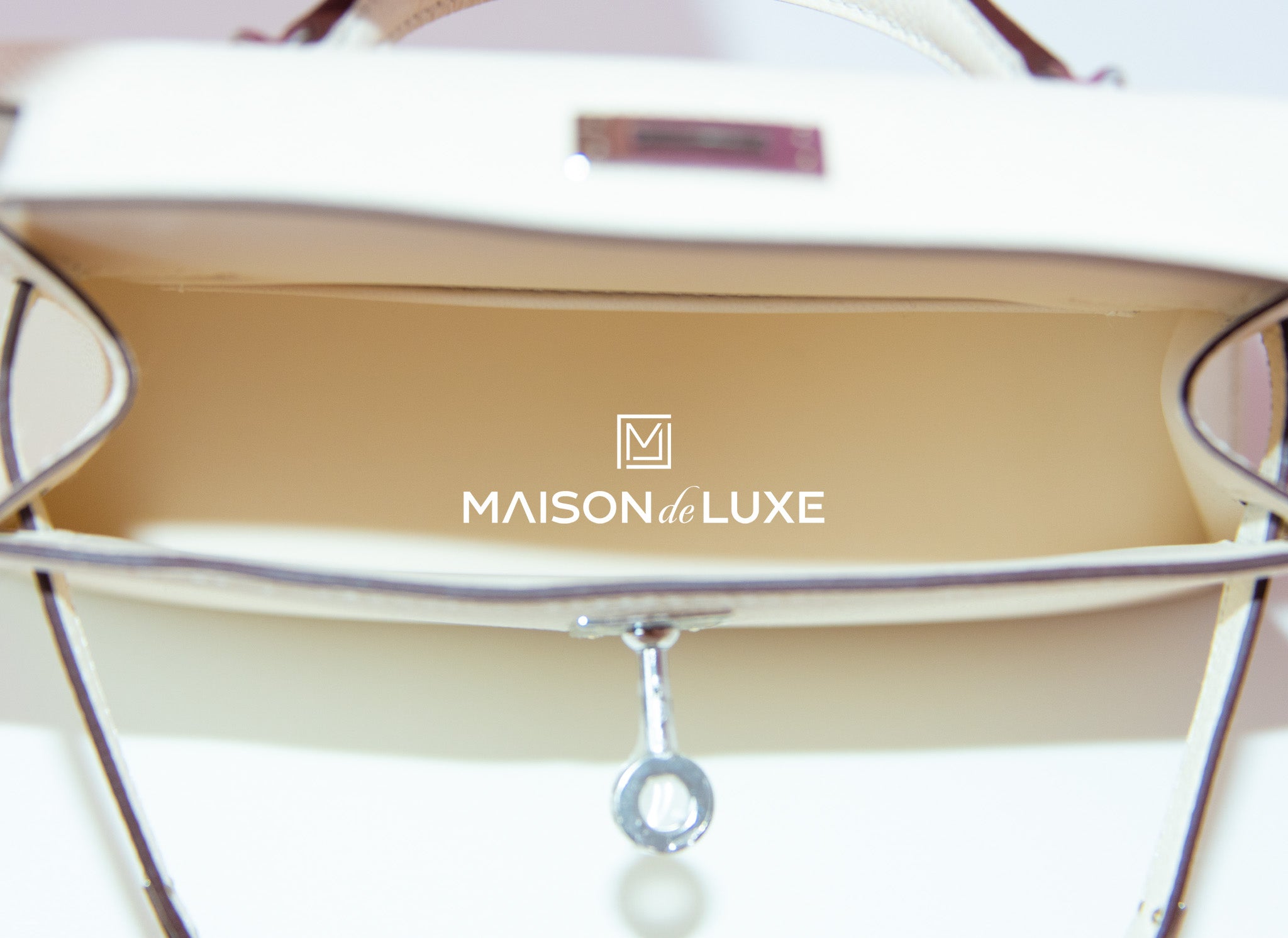 Authentic Hermes Mini Kelly II 20 Bag in Nata Epsom Leather with Palladium Hardware - Luxury Crossbody Purse for Women, Perfect for Date Nights & Special Occasions