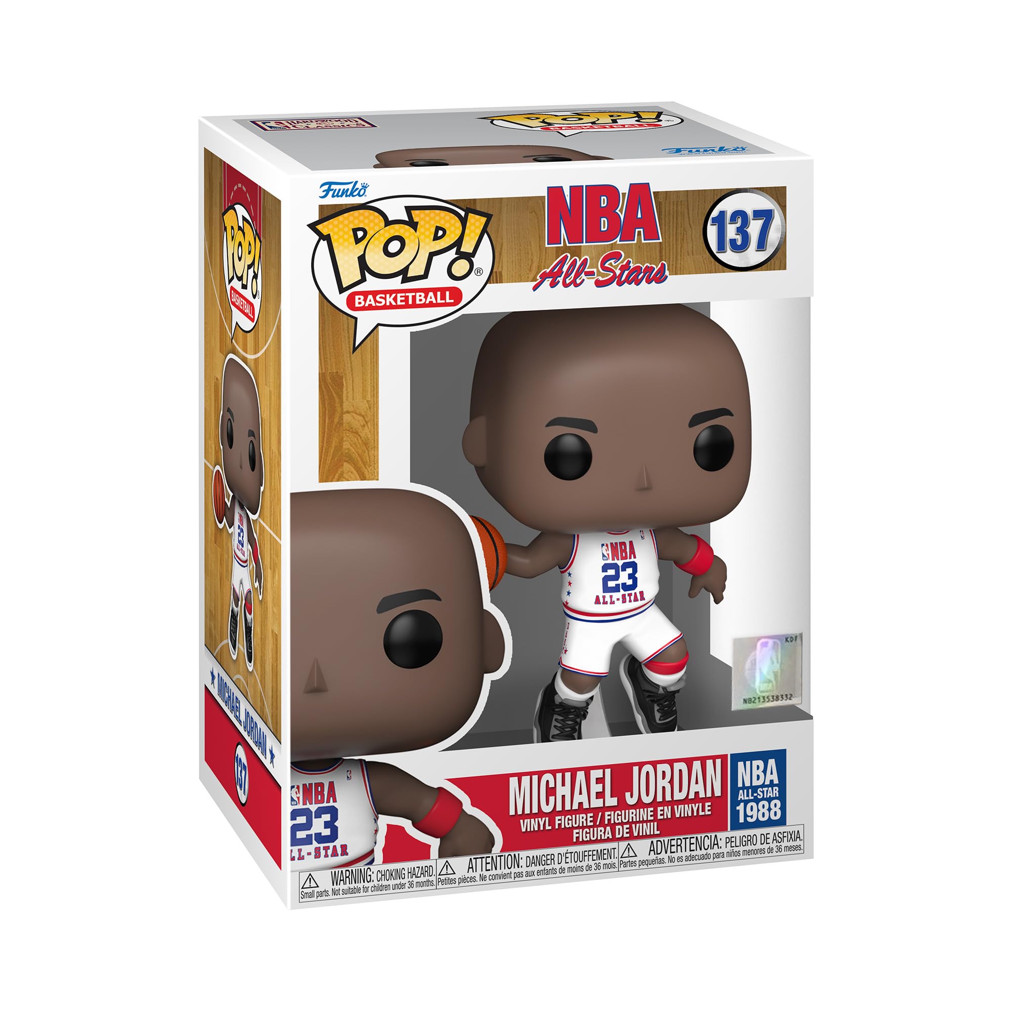 Funko Pop NBA Legends: Michael Jordan 1988 All Star Game Vinyl Figure - Official Collectible Toy for Kids & Adults - Perfect Gift for Basketball Fans & Collectors - Display for Home, Office, or Sports Memorabilia Collection