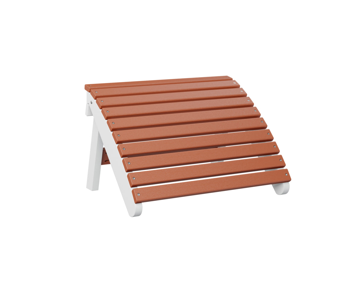 Berlin Gardens Folding Adirondack Footstool - Outdoor Patio Furniture, Portable Foot Rest for Garden, Deck, Poolside & Camping - Lightweight & Durable Design