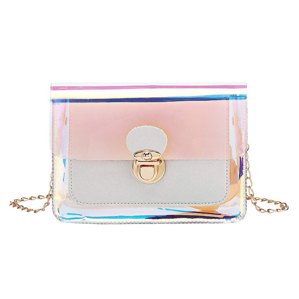 ABOOFAN Iridescent Crossbody Sling Bag for Women - Waterproof Messenger Bag with Buckle Closure, Phone Pouch & Adjustable Strap - Perfect for Beach, Travel, Shopping & Daily Use