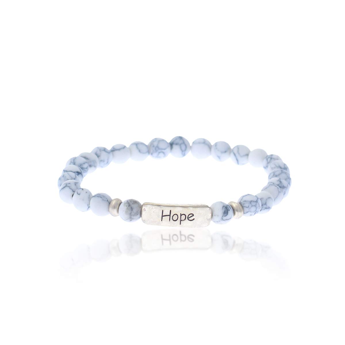 NTLX Christian Bracelets for Women - Hope Prayer Bracelet with Natural Stones - Inspirational Message Jewelry - Stretch Fit - Perfect Gift for Church, Bible Study & Daily Encouragement