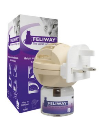 Feliway Cat Calming Diffuser with 48ml Vial - Reduce Stress & Anxiety in Cats for Home, Travel & Vet Visits