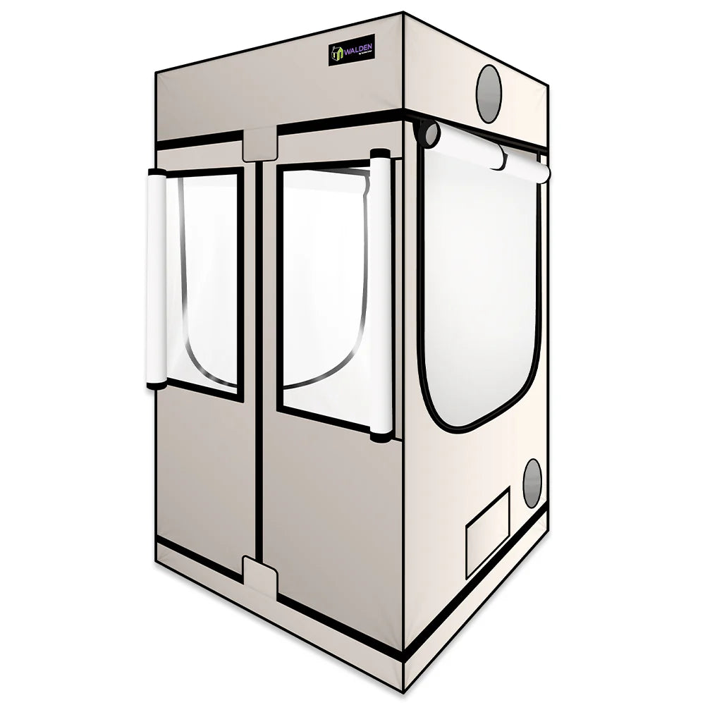 Active Grow 4' x 4' Walden White Hydroponic Grow Tent for Indoor Plants - Perfect for Home Gardening, Seed Starting & Plant Cultivation
