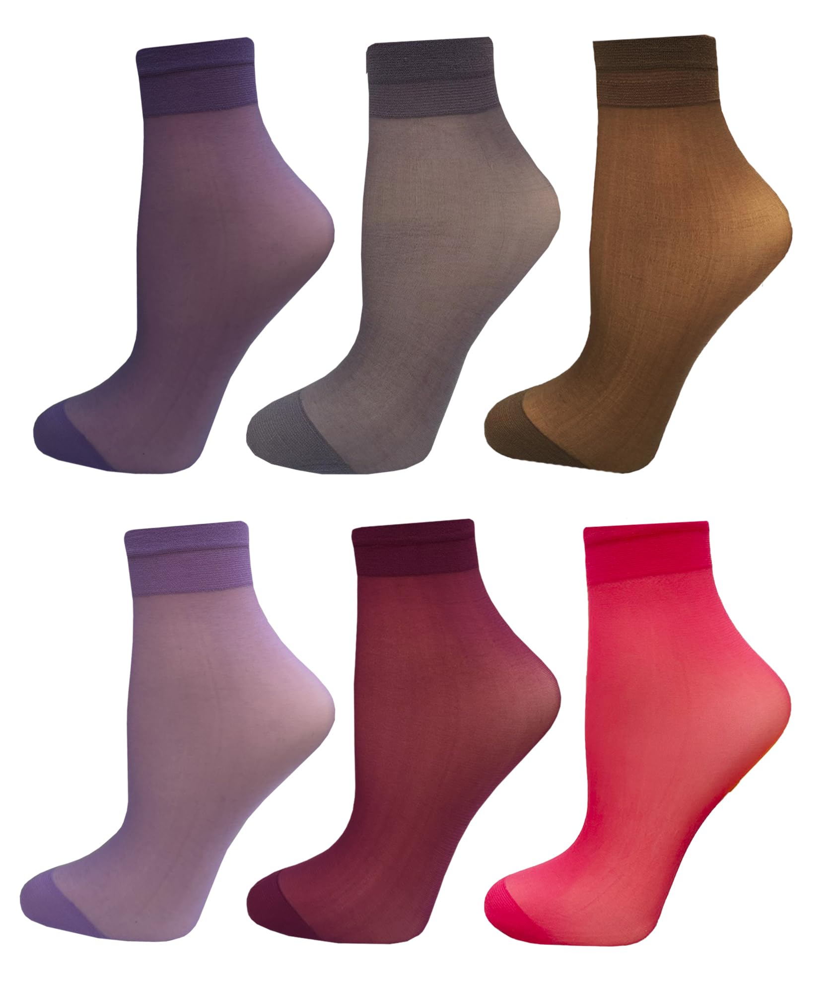 MALVA Women's Sheer Ankle Socks - Thin Nylon Dress Socks for Women | Comfortable & Breathable Hosiery for Work, Office, and Formal Occasions