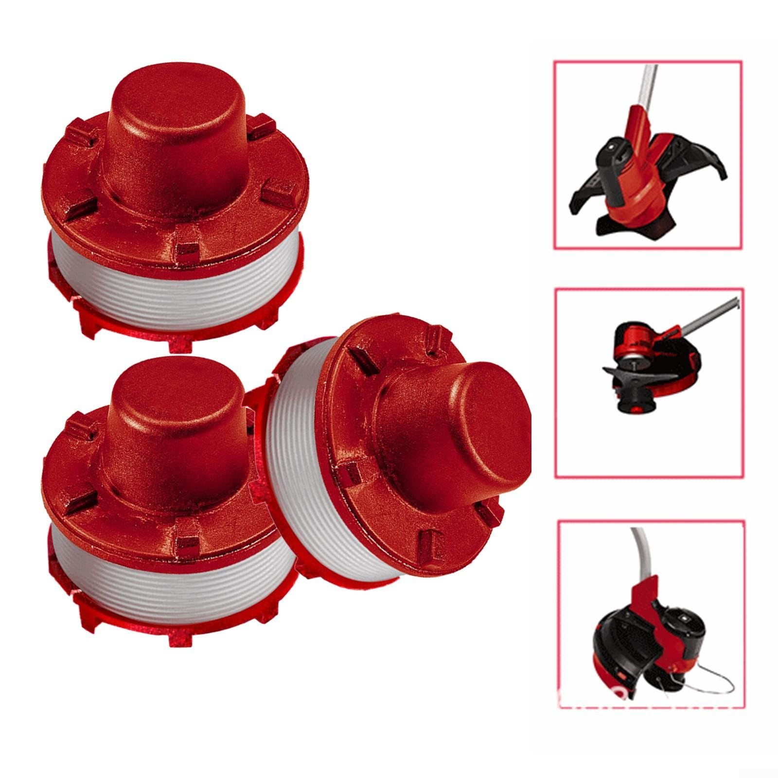 3-Piece Trimmer Line Spool Replacement for Einhell GE-CT 36/30 Li E SOLO & AGILLO 36/255 BL - Durable Grass Trimmer String for Lawn Mower Maintenance | Perfect for Landscaping, Yard Work & Garden Care