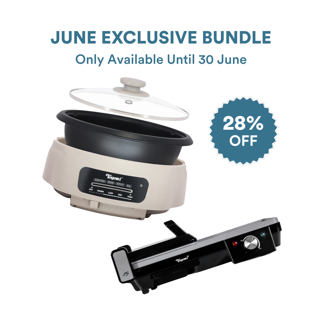TOYOMI 4.0L 4-in-1 Multi Cooker with Griddler & BBQ Grill Set - Electric Pressure Cooker, Slow Cooker, Rice Cooker & Steamer - Perfect for Home Cooking, Meal Prep & Outdoor Grilling