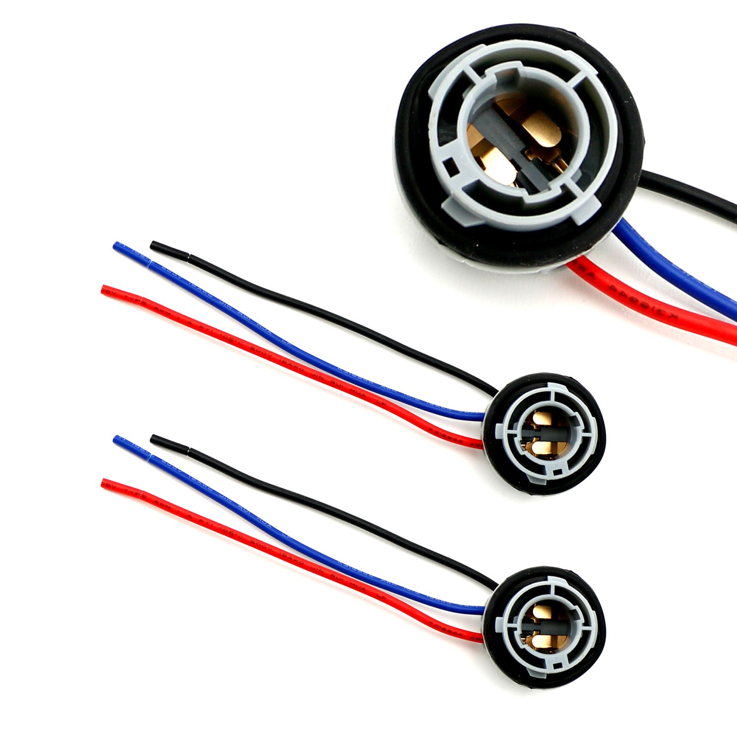 2-Pack 1157 2057 2357 LED Turn Signal Light Socket Harness - Compatible with LED/Incandescent Bulbs for Cars, Trucks, SUVs & Motorcycles - Easy Installation for Brake Lights & Turn Signals