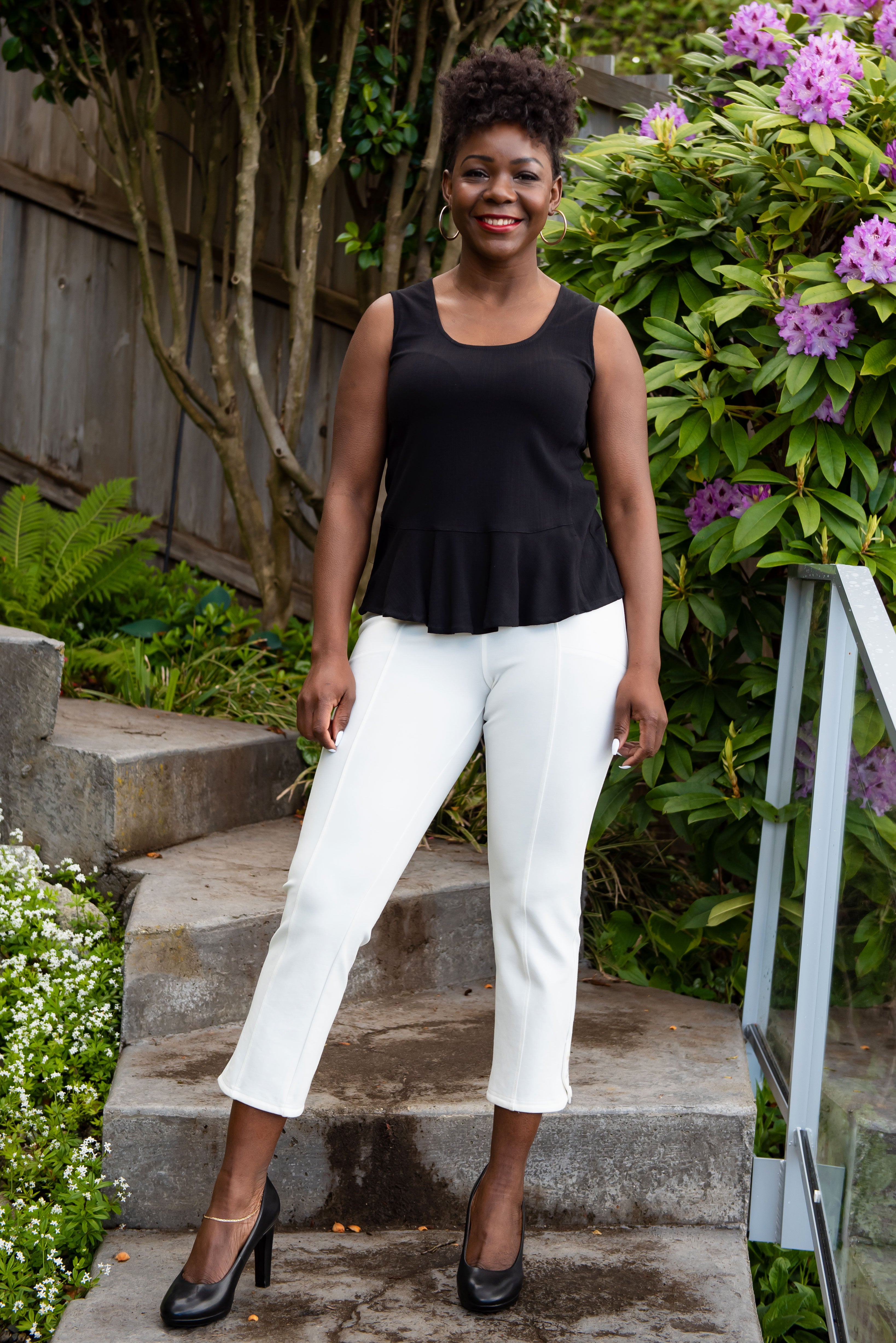 Ginny Tank Top for Women - Soft Black Linen Bamboo Blend - Perfect for Summer, Yoga, and Casual Wear