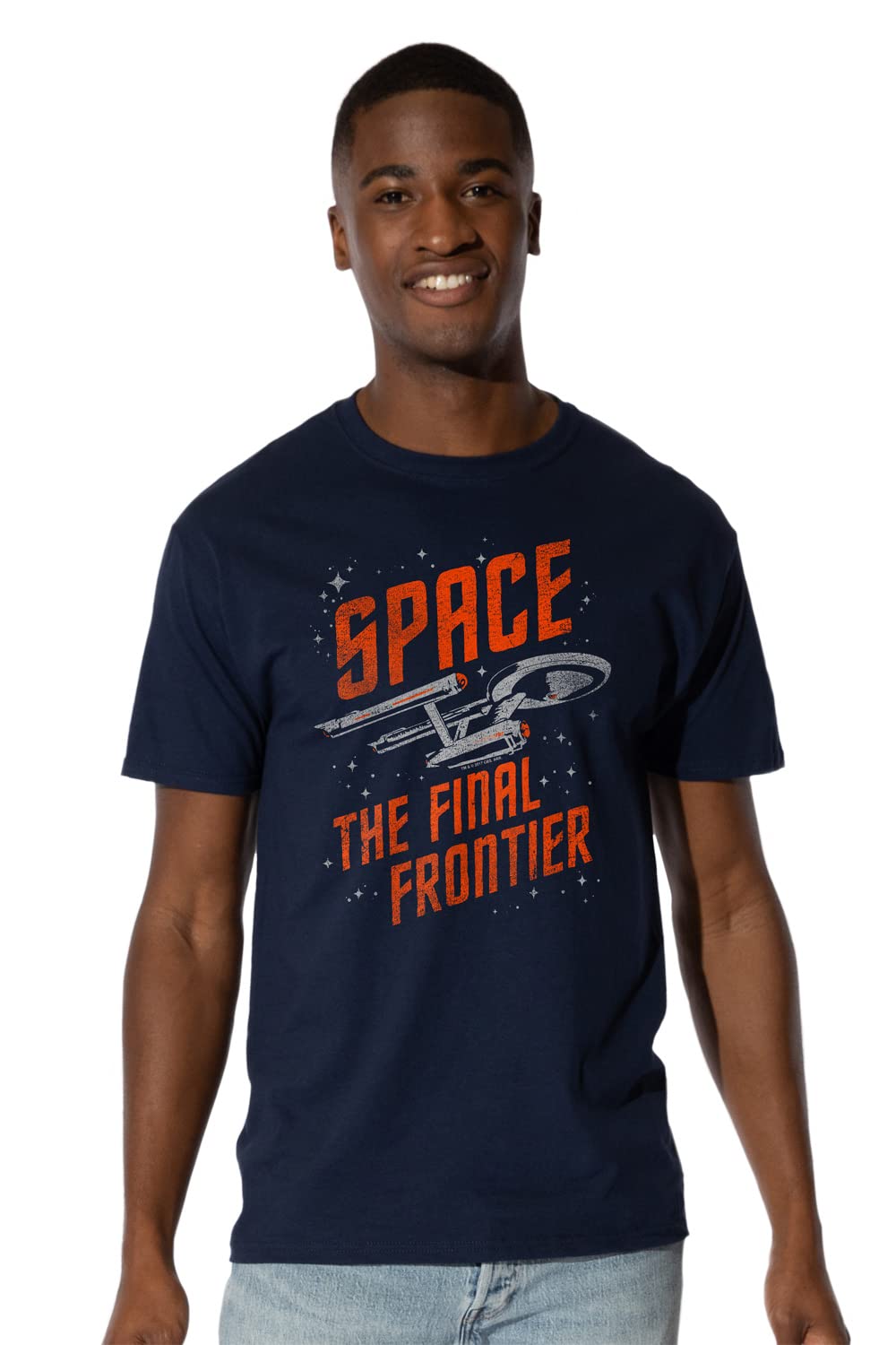 Officially Licensed Star Trek Space Travel T-Shirts for Men - Short Sleeve Sci-Fi Graphic Tee - Perfect for Cosplay, Conventions & Everyday Fandom Wear