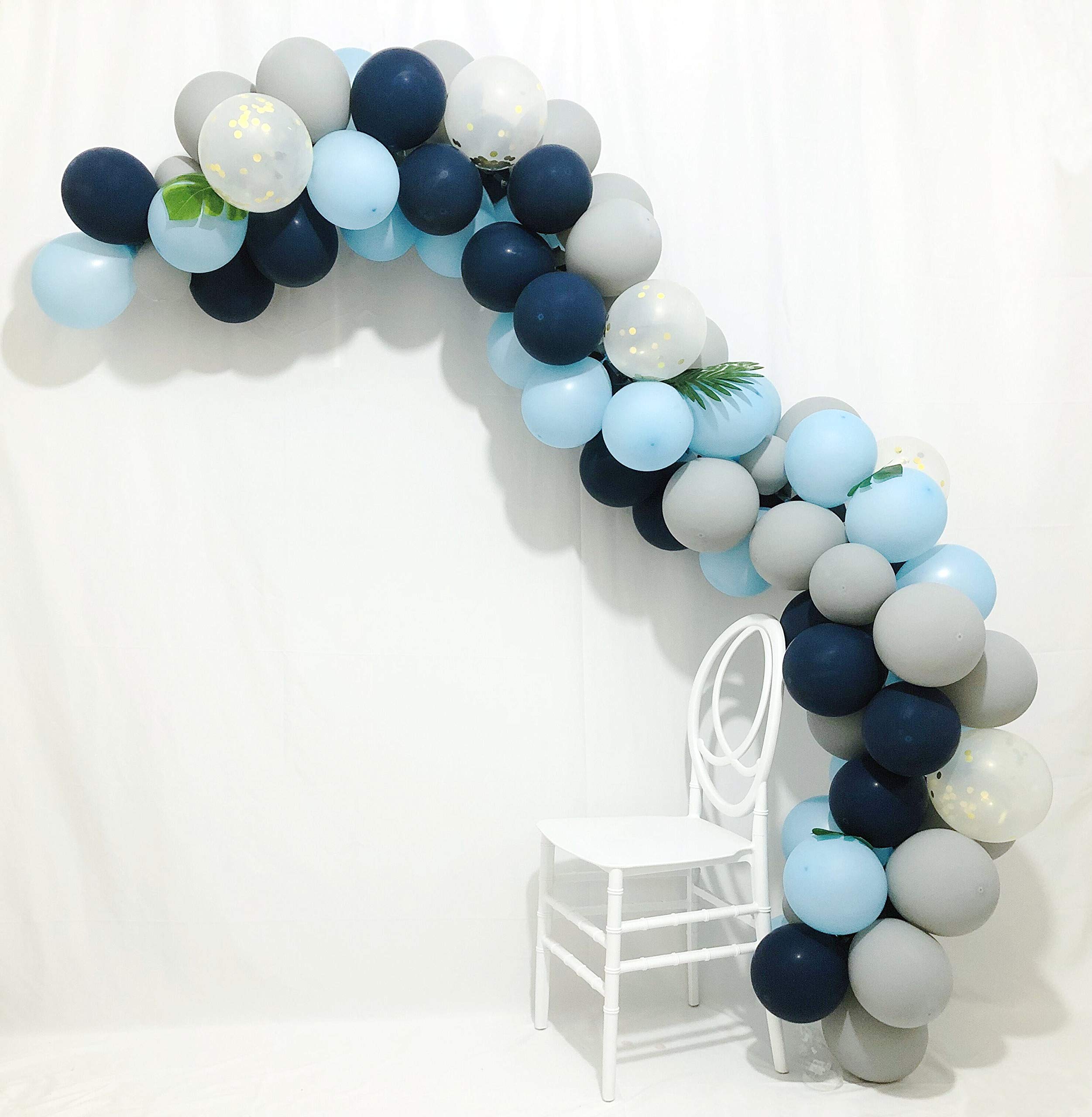Royal Baby Shower Balloon Arch & Garland Kit - 70 pcs 12