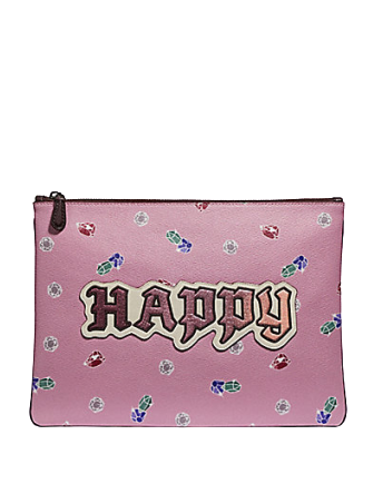 Coach Disney X Large Pouch Clutch 30 With Happy Characters - Stylish Crossbody Bag for Women, Fashionable Disney Collection Accessory - Perfect for Travel, Parties & Everyday Use