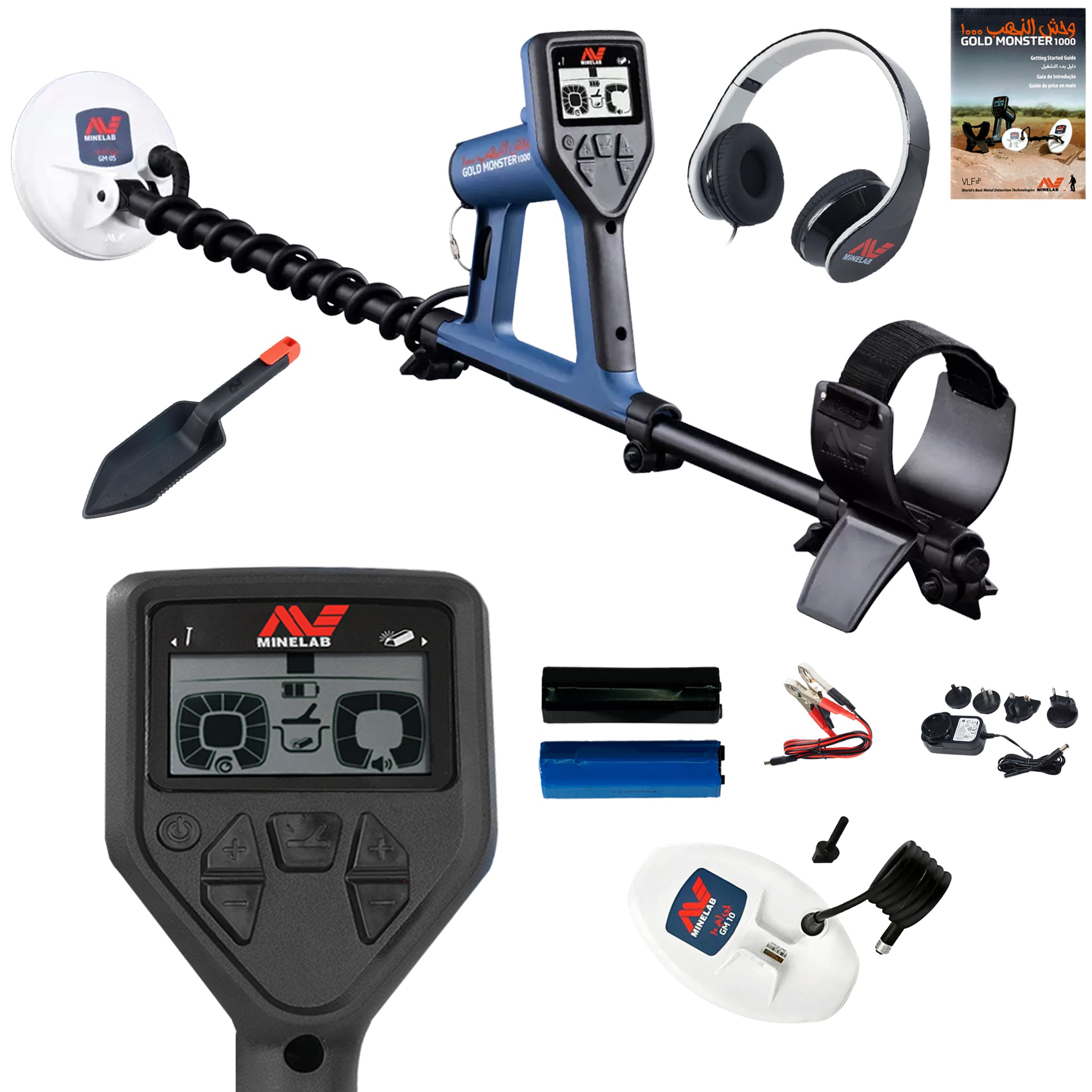 Minelab GOLD MONSTER 1000 Metal Detector for Gold Prospecting - Waterproof & Lightweight Design for Treasure Hunting Adventures