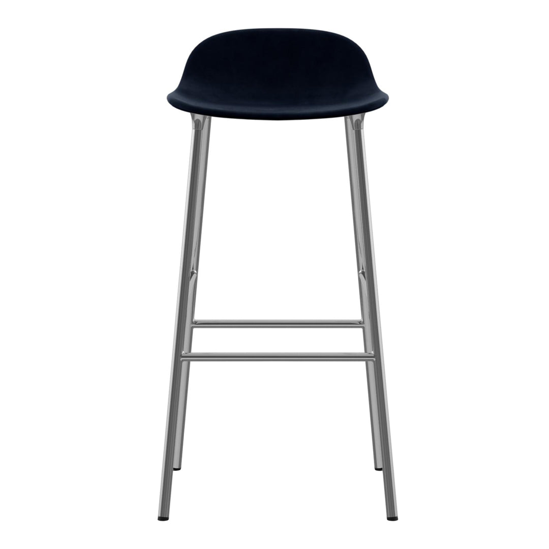 Modern Form Bar Stool with Metal Legs & Upholstered Seat - Perfect for Kitchen Islands, Home Bars & Commercial Use