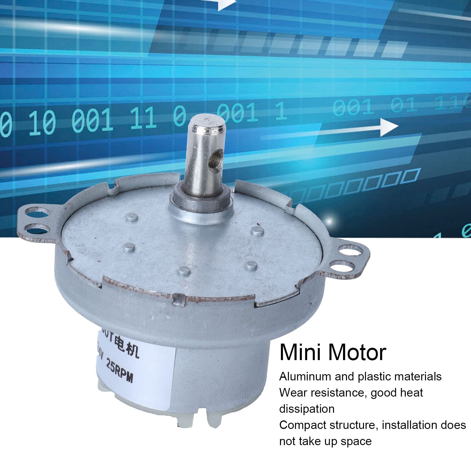 Mini Electric Motor - Hard & Wear-Resistant, Low Friction, Low Noise & Energy Efficient for Household Appliances | Perfect for Heaters, Electric Fans & DIY Projects