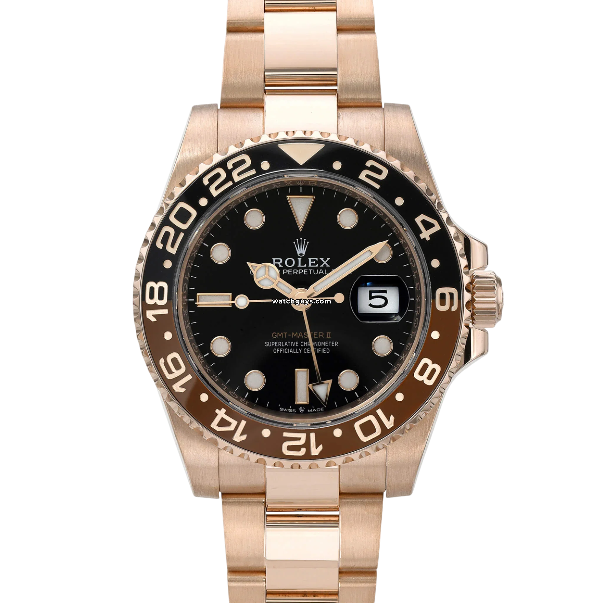 Rolex GMT Master II 126715CHNR Root Beer Men's Watch - Luxury Automatic Two-Tone Rose Gold & Steel Timepiece for Travel, Business & Special Occasions