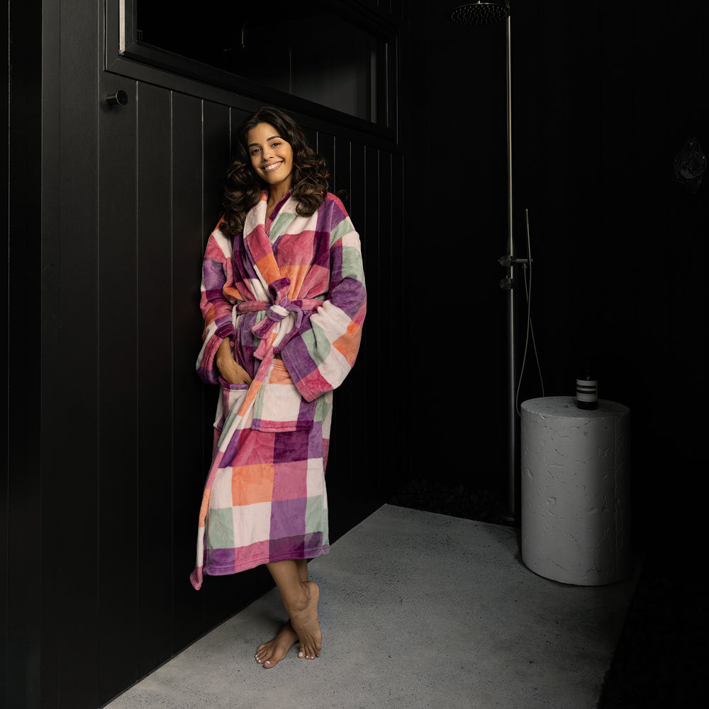 Charlie Ultraplush Sherbet Bathrobe for Women & Men - Soft Luxury Bath Robe with Pockets, Large/X-Large - Perfect for Spa, Lounge & After Shower Comfort