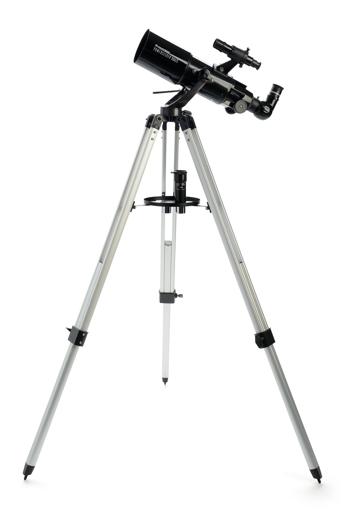 PowerSeeker 80AZS Telescope - 80mm Aperture Refractor Telescope for Astronomy Beginners with Adjustable Tripod & Accessories - Perfect for Stargazing, Moon Observation & Backyard Astronomy