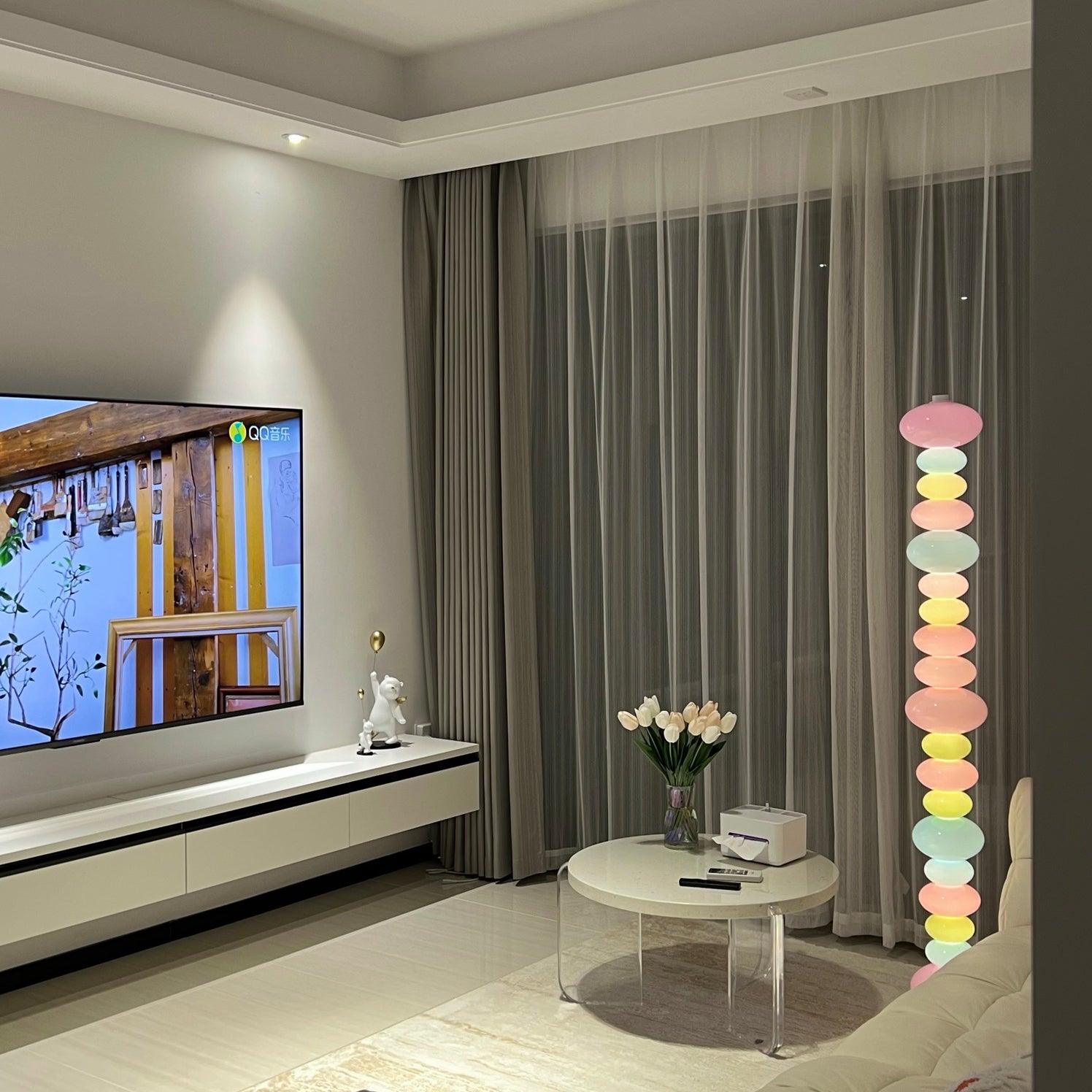 Modern LED Candy Floor Lamp for Living Room - Adjustable Brightness, Warm White Light, Perfect for Bedroom, Office & Reading Corner