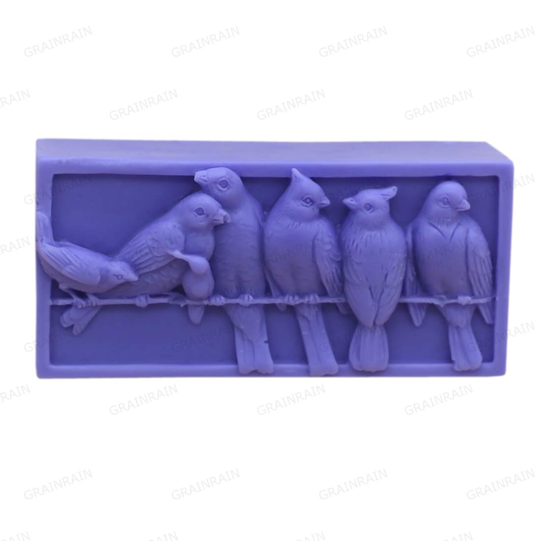 Rectangle Bird Silicone Soap Molds for DIY Soap Making - 6 Cavity Reusable Bar Molds for Handmade Crafts, Bath Bombs & Candle Making - Perfect for Home Spa, Gifts & DIY Projects (11228)