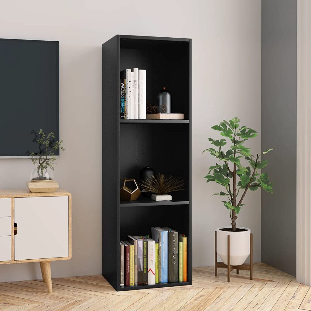 3-Tier Wooden Bookshelf & TV Stand - Multifunctional Storage Shelf (14.2
