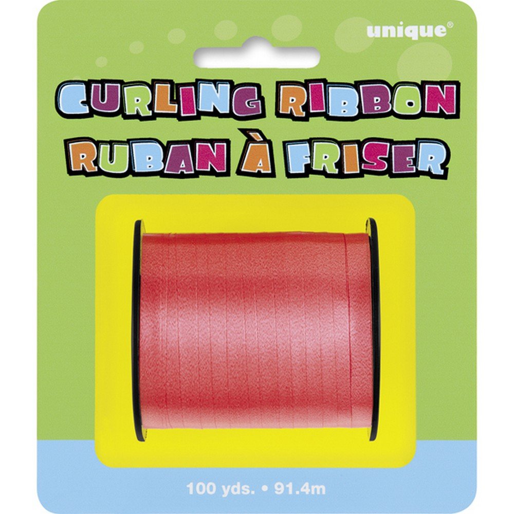 100 Yards Red Curling Ribbon Roll for Gift Wrapping, Party Decorations, and DIY Crafts - Perfect for Birthdays, Weddings, and Holidays